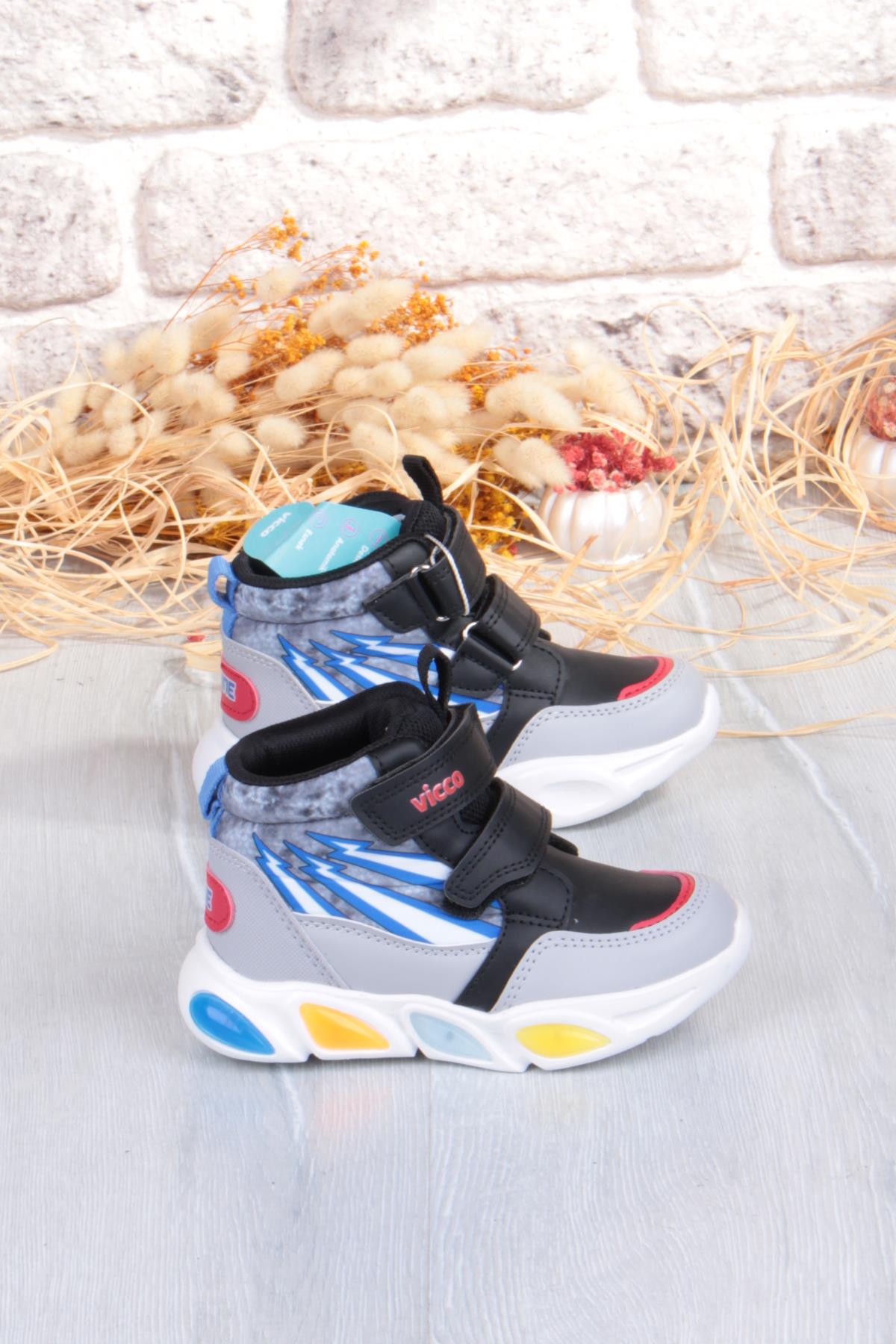 946.B25K.420 David Siyah Rahat Hafif Işıklı Erkek Çocuk Bot - Görsel 3