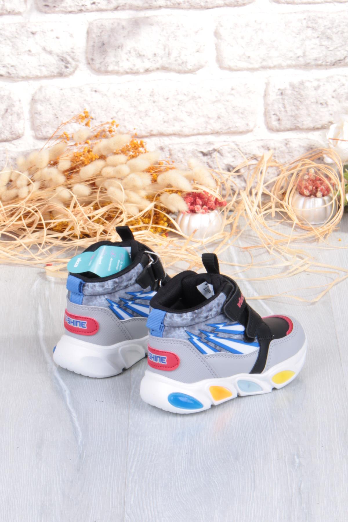 946.B25K.420 David Siyah Rahat Hafif Işıklı Erkek Çocuk Bot - Görsel 5