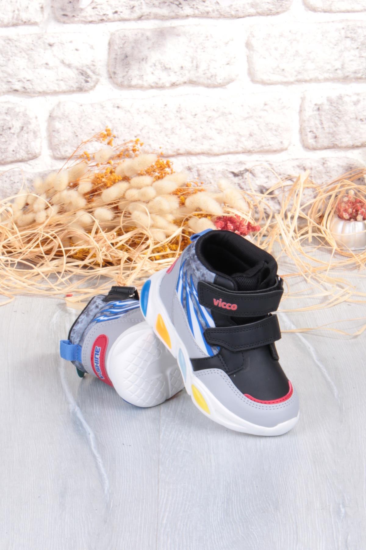 946.B25K.420 David Siyah Rahat Hafif Işıklı Erkek Çocuk Bot - Görsel 6