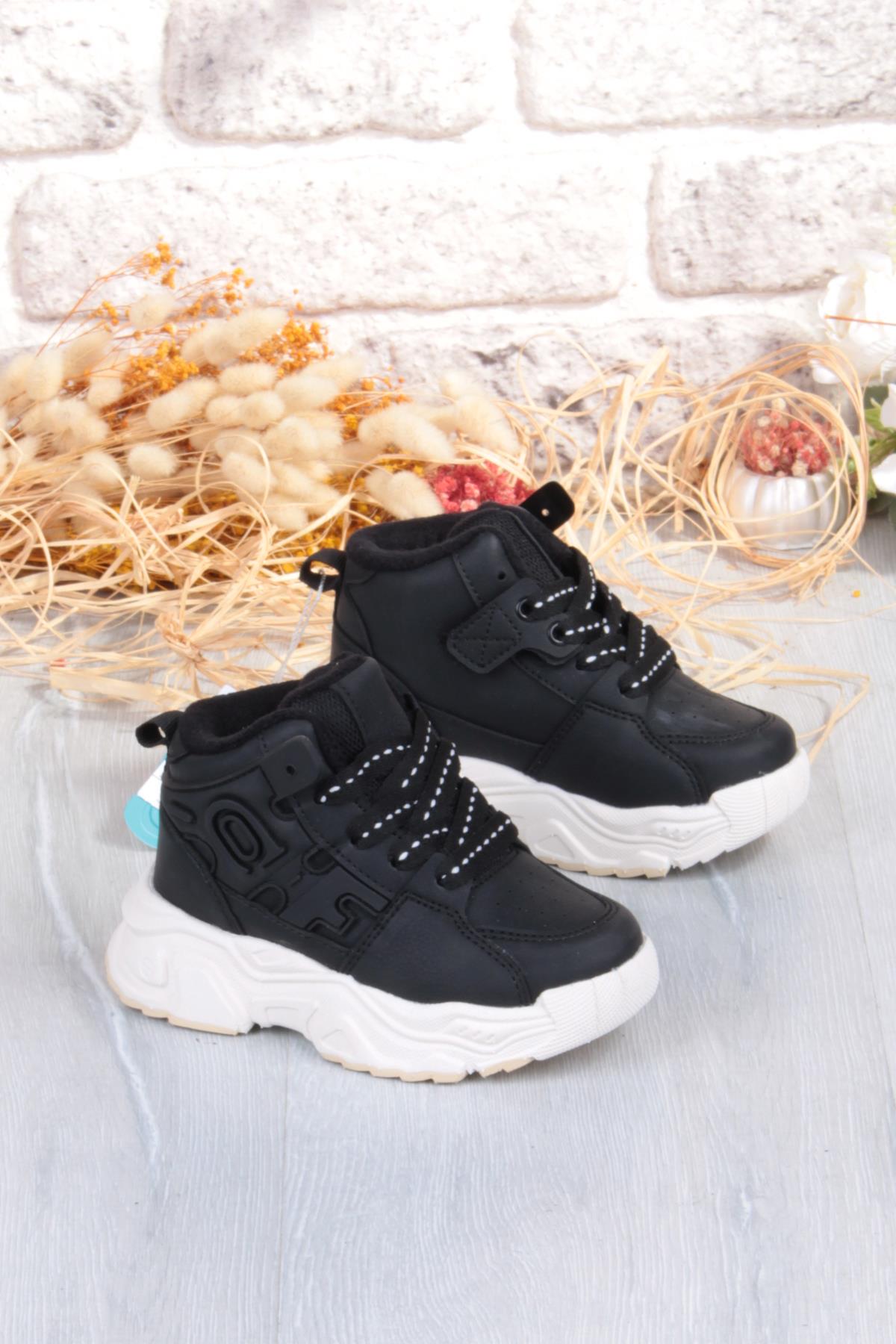 946.P25K.449 Milas Siyah Rahat Hafif Çocuk Bot - Görsel 2