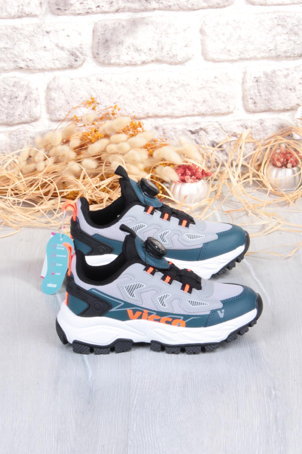 869.F24K.474 Bard Yeşil Akıllı Bağçık Erkek Çocuk Ayakkabı - Görsel 3