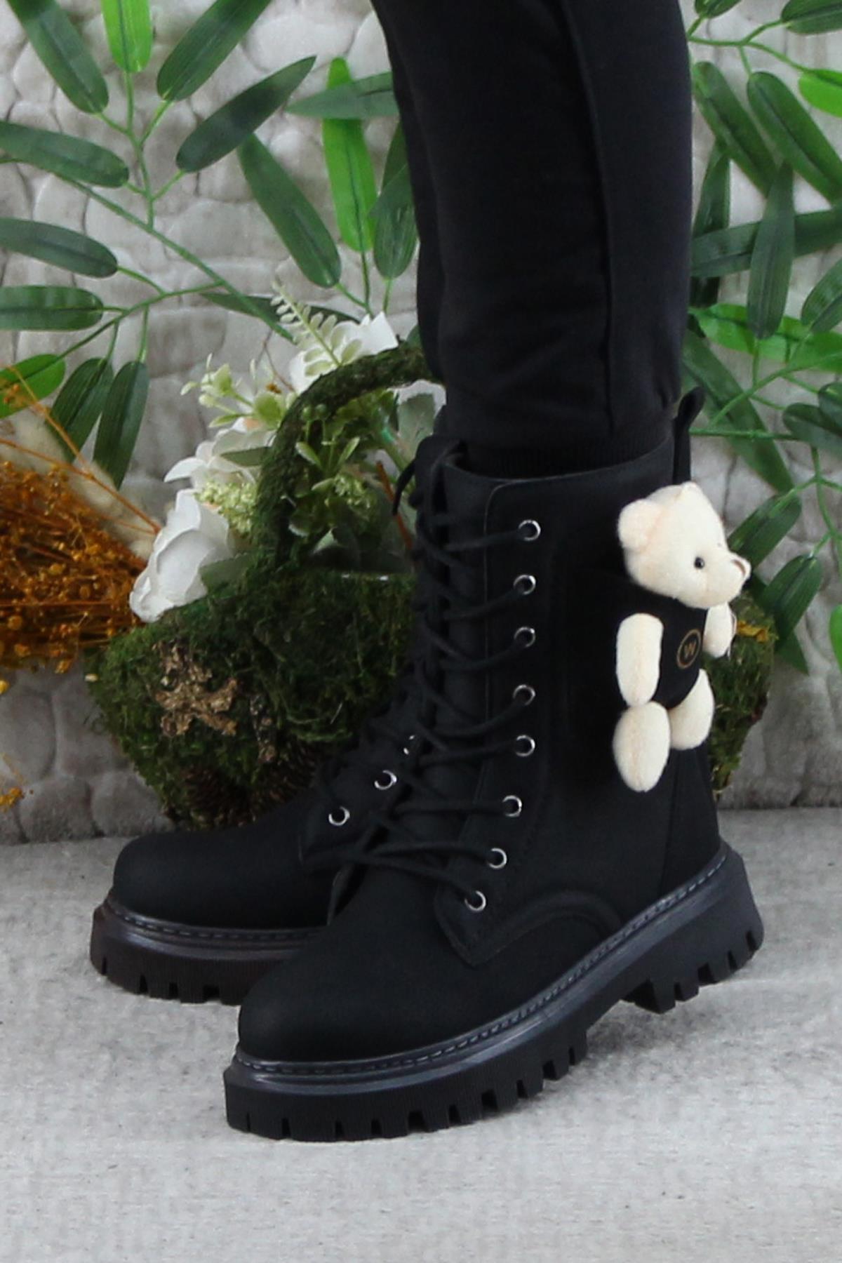 Wnt 2961 Anatomik Sıcak Astar Kaymaz Taban Postal Kız Çocuk Bot - Görsel 4