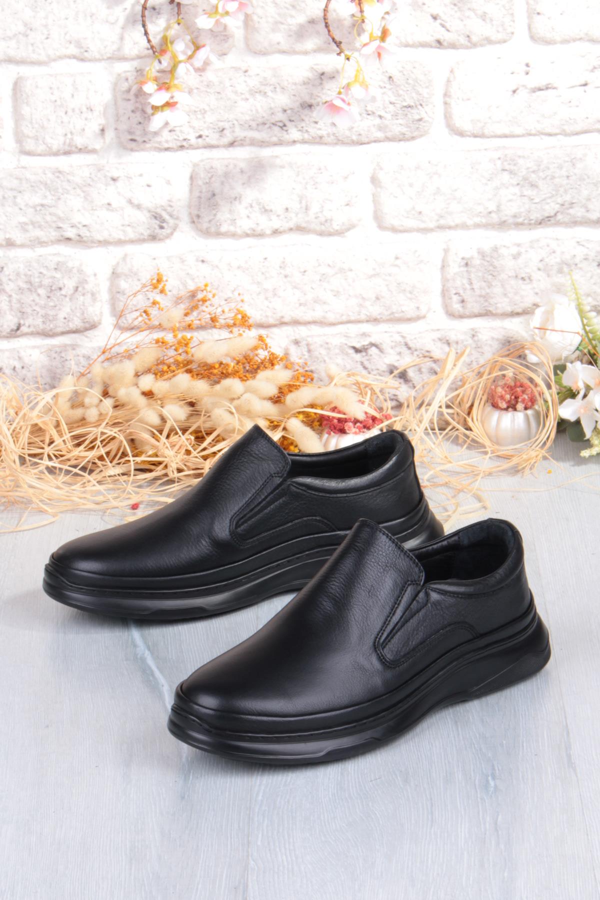 1651 Micro Klima Sistem Hakiki Deri Kauçuk Taban Erkek Ayakkabı - Görsel 5