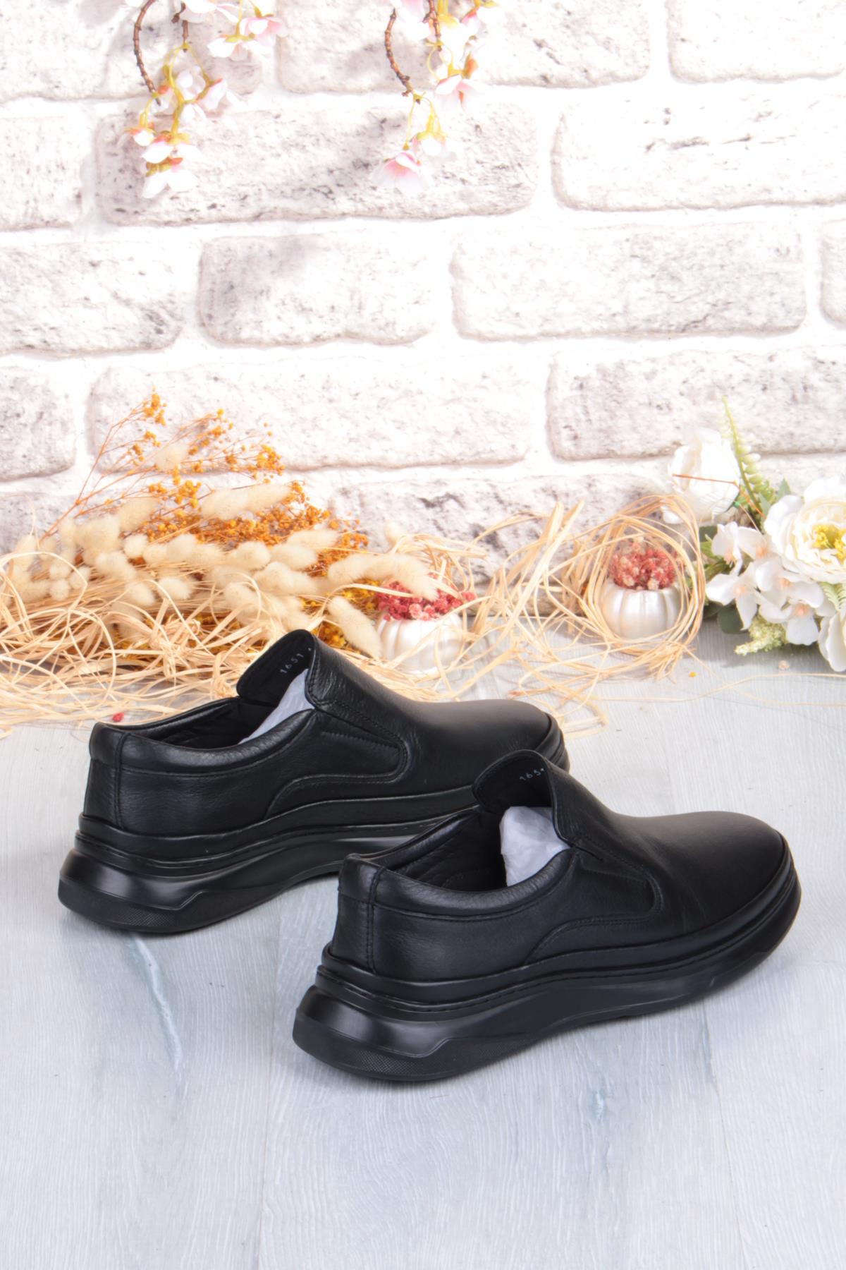 1651 Micro Klima Sistem Hakiki Deri Kauçuk Taban Erkek Ayakkabı - Görsel 7