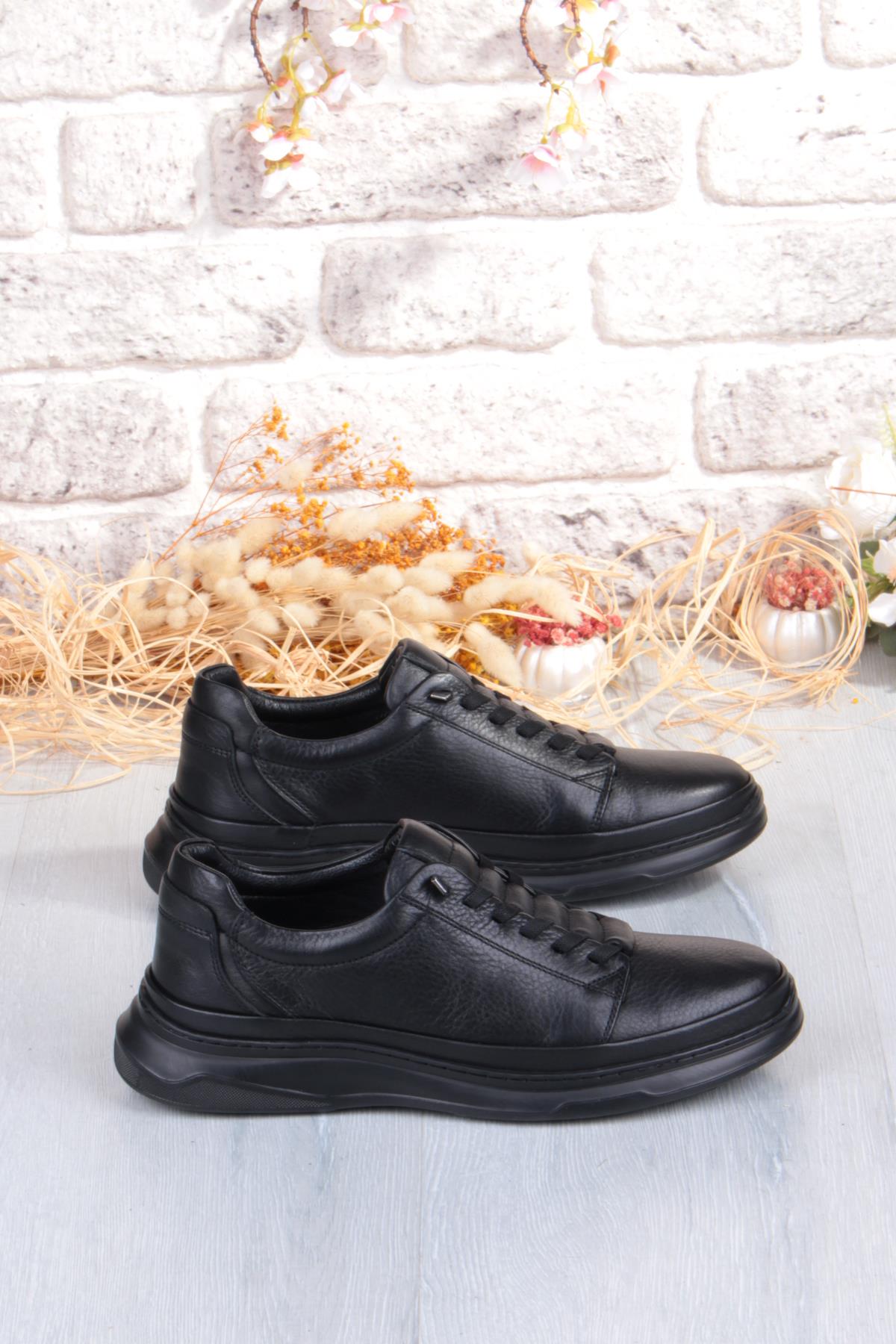 1654 Micro Klima Sistem Hakiki Deri Kauçuk Taban Erkek Ayakkabı - Görsel 3