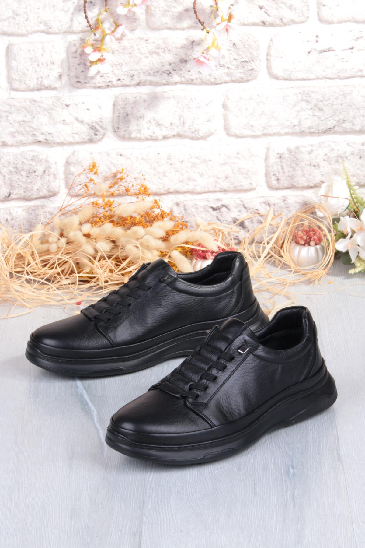 1654 Micro Klima Sistem Hakiki Deri Kauçuk Taban Erkek Ayakkabı - Görsel 5