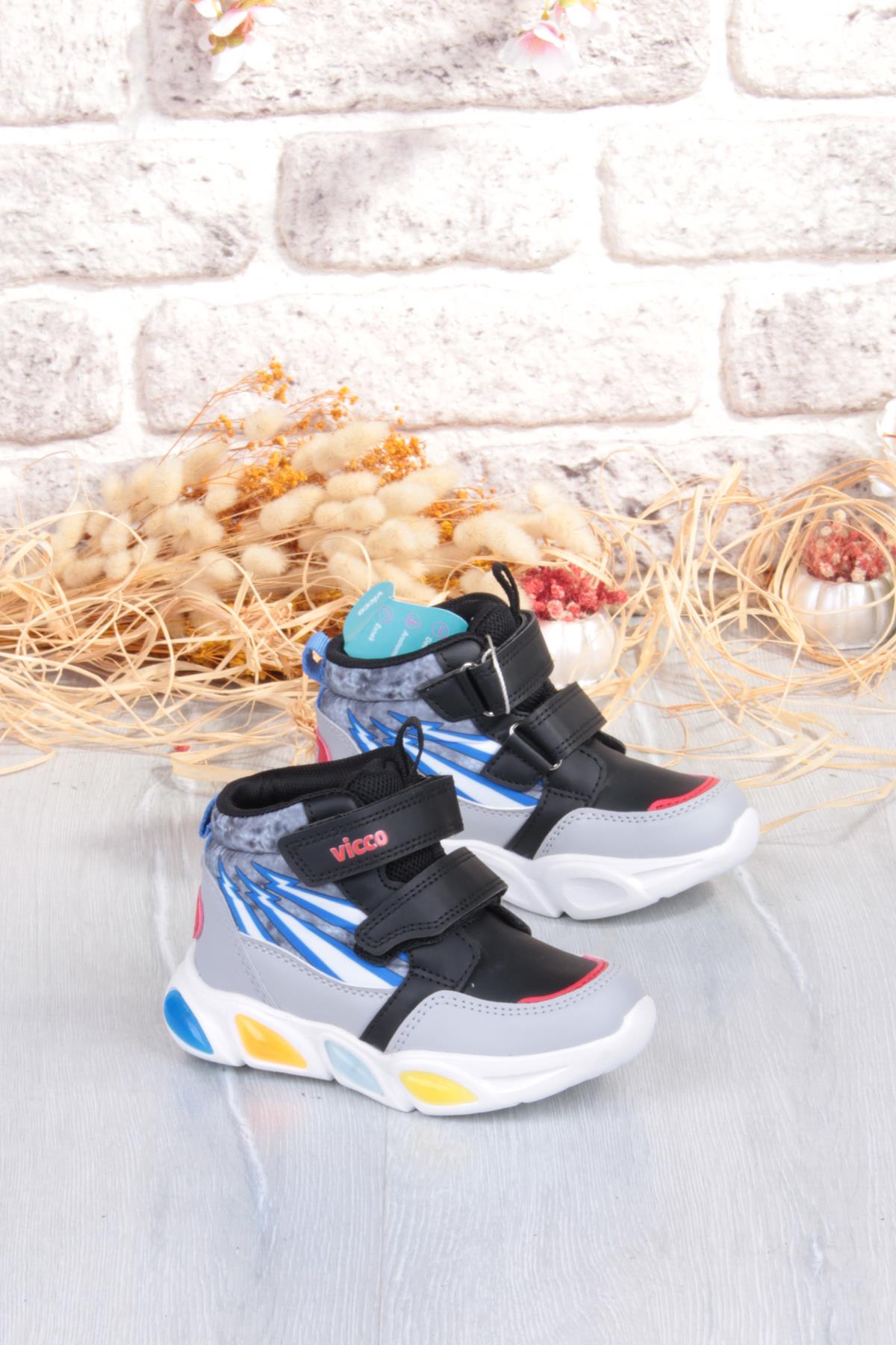 946.P25K.420 David Siyah Rahat Hafif Işıklı Erkek Çocuk Bot - Görsel 2