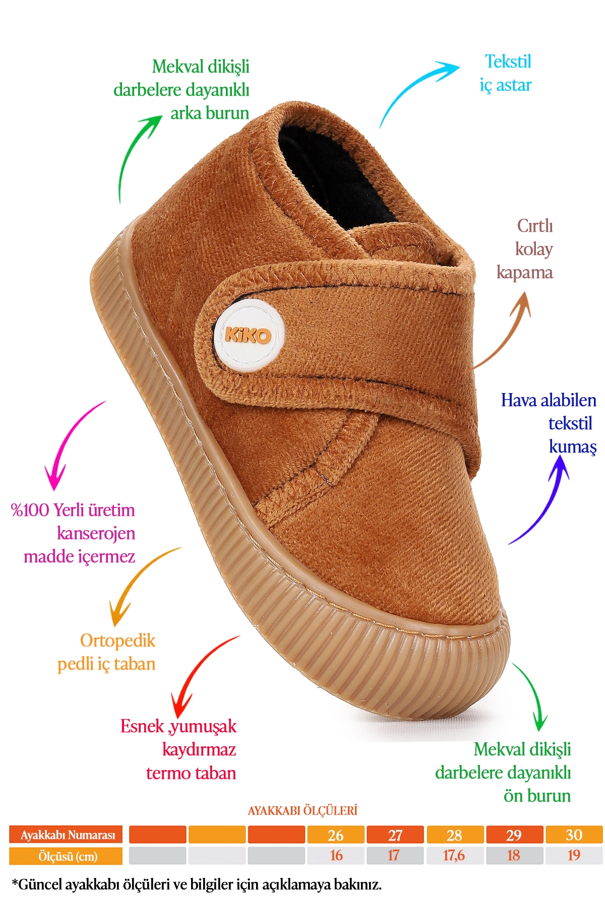 Petri Günlük Kız Çocuk Ev Okul Kreş Panduf Taba - Görsel 3