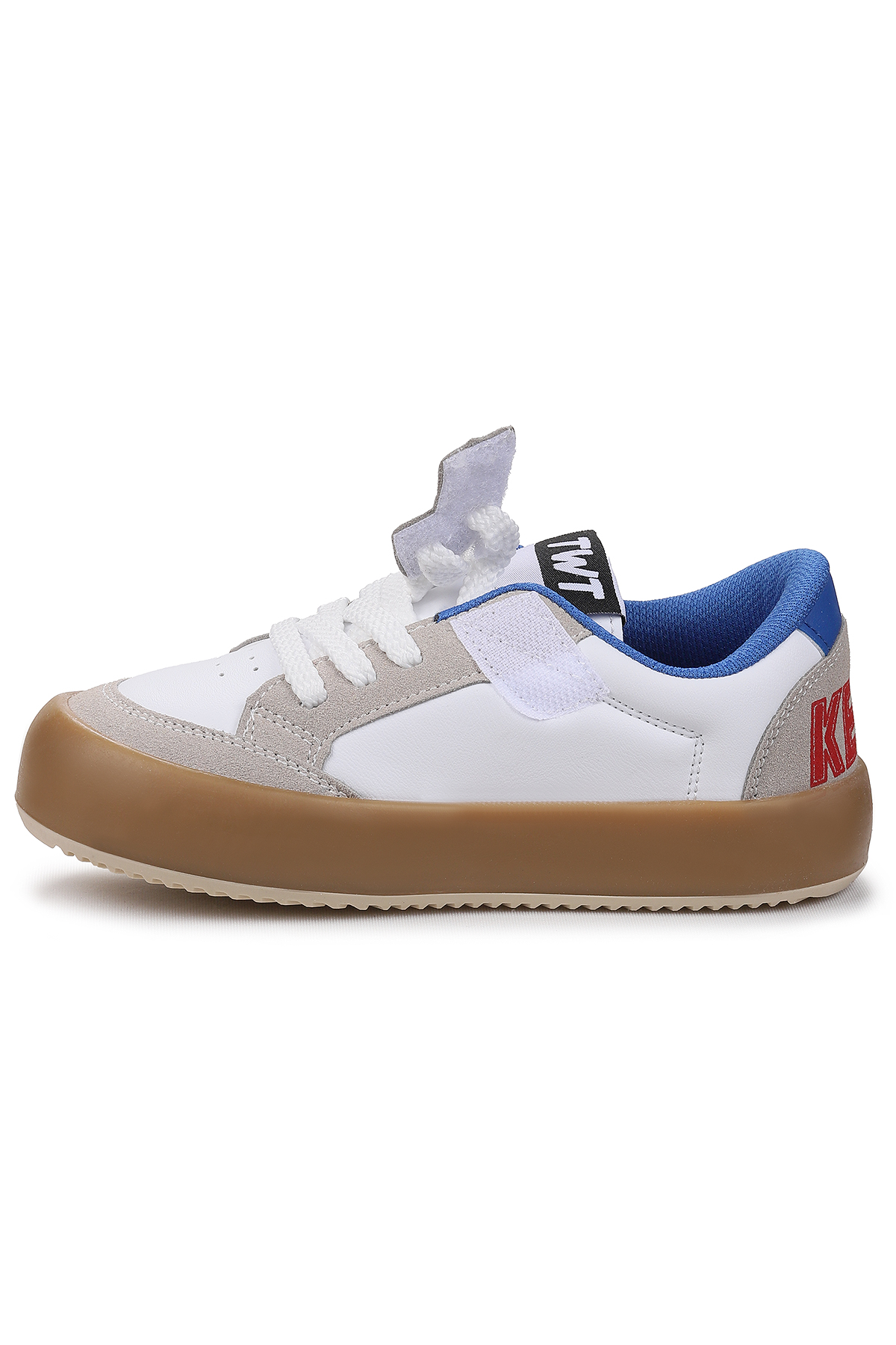 Rida Günlük Cırtlı Bağcıklı Erkek Çocuk Spor Ayakkabı Buz - Beyaz - Saks - Görsel 5