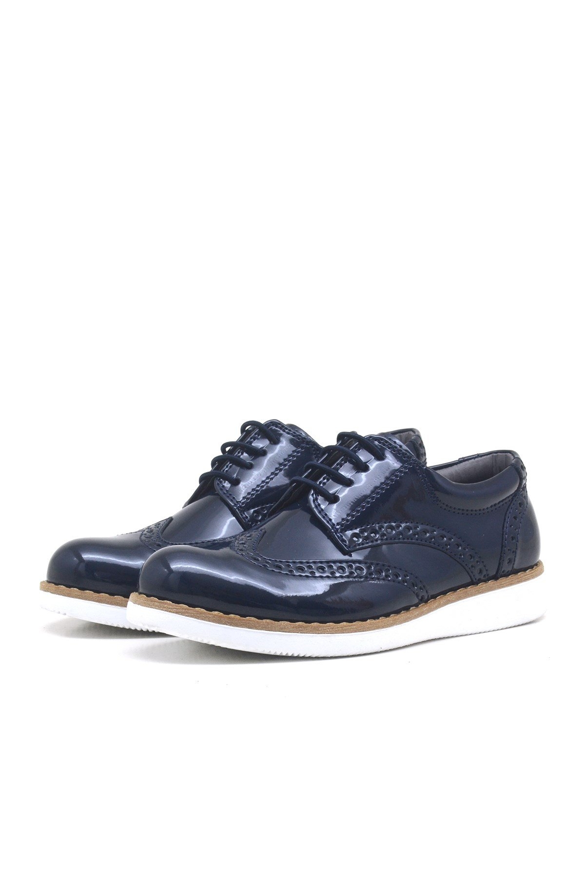 Hidra Rugan Yüksek Beyaz Taban Erkek Çocuk Abiye Ayakkabı - Görsel 4