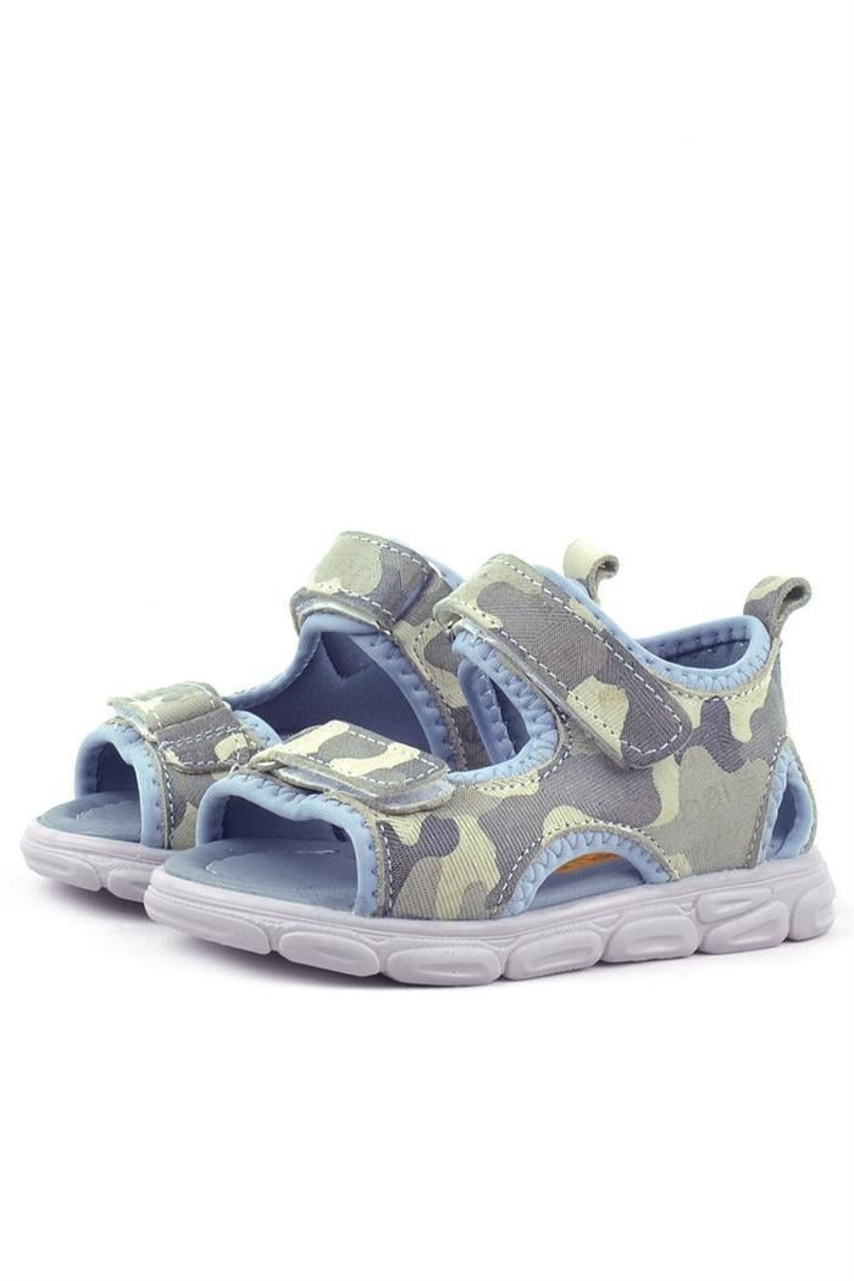 Wisps Hakiki Deri Bej Kamuflaj Bebek Sandalet - Görsel 5