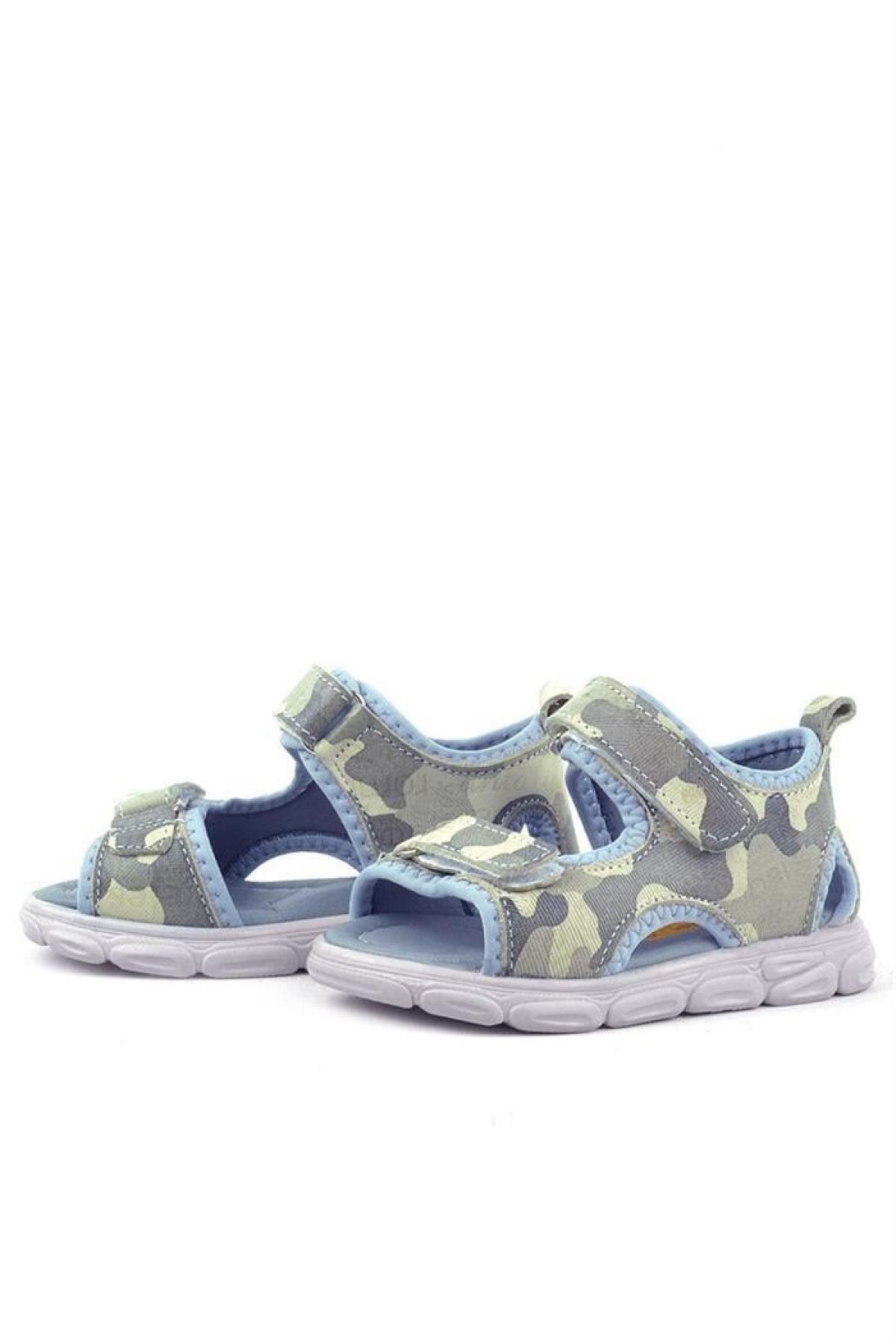 Wisps Hakiki Deri Bej Kamuflaj Bebek Sandalet - Görsel 6