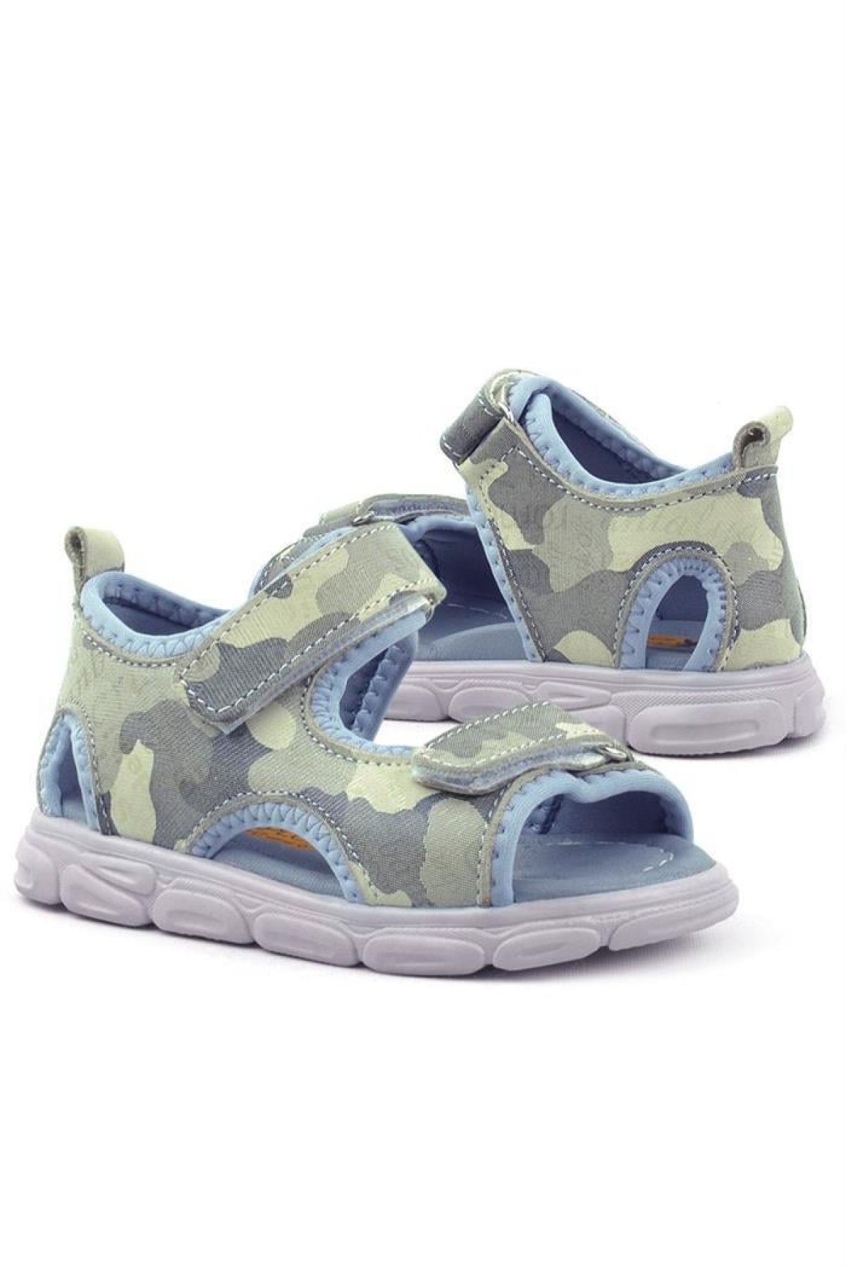 Wisps Hakiki Deri Bej Kamuflaj Bebek Sandalet - Görsel 8