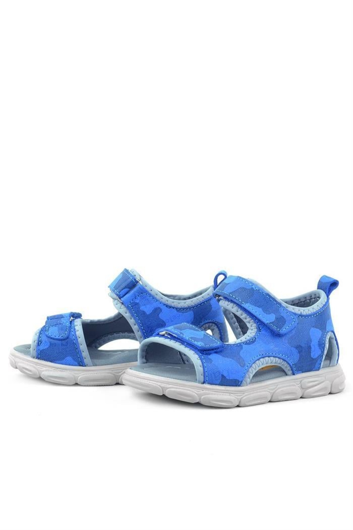Wisps Hakiki Deri Mavi Kamuflaj Bebek Sandalet - Görsel 6