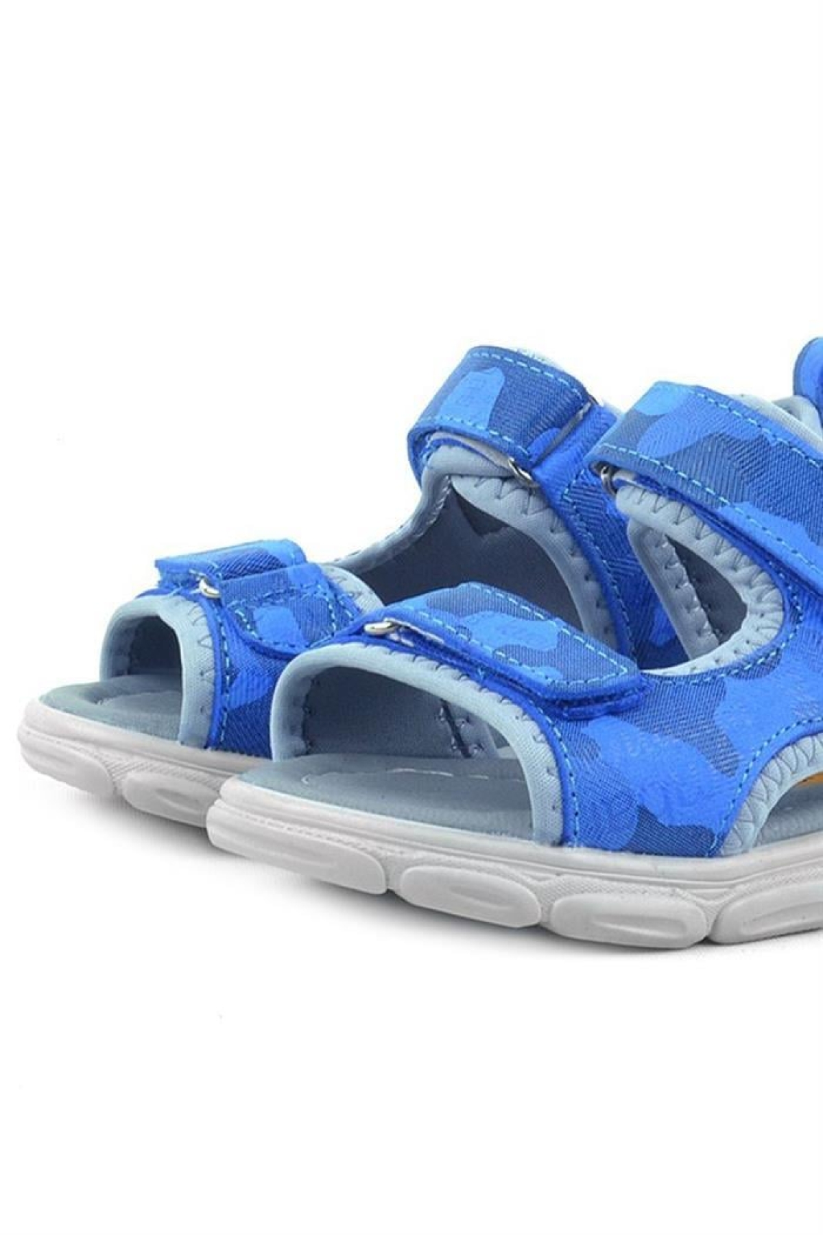 Wisps Hakiki Deri Mavi Kamuflaj Bebek Sandalet - Görsel 7