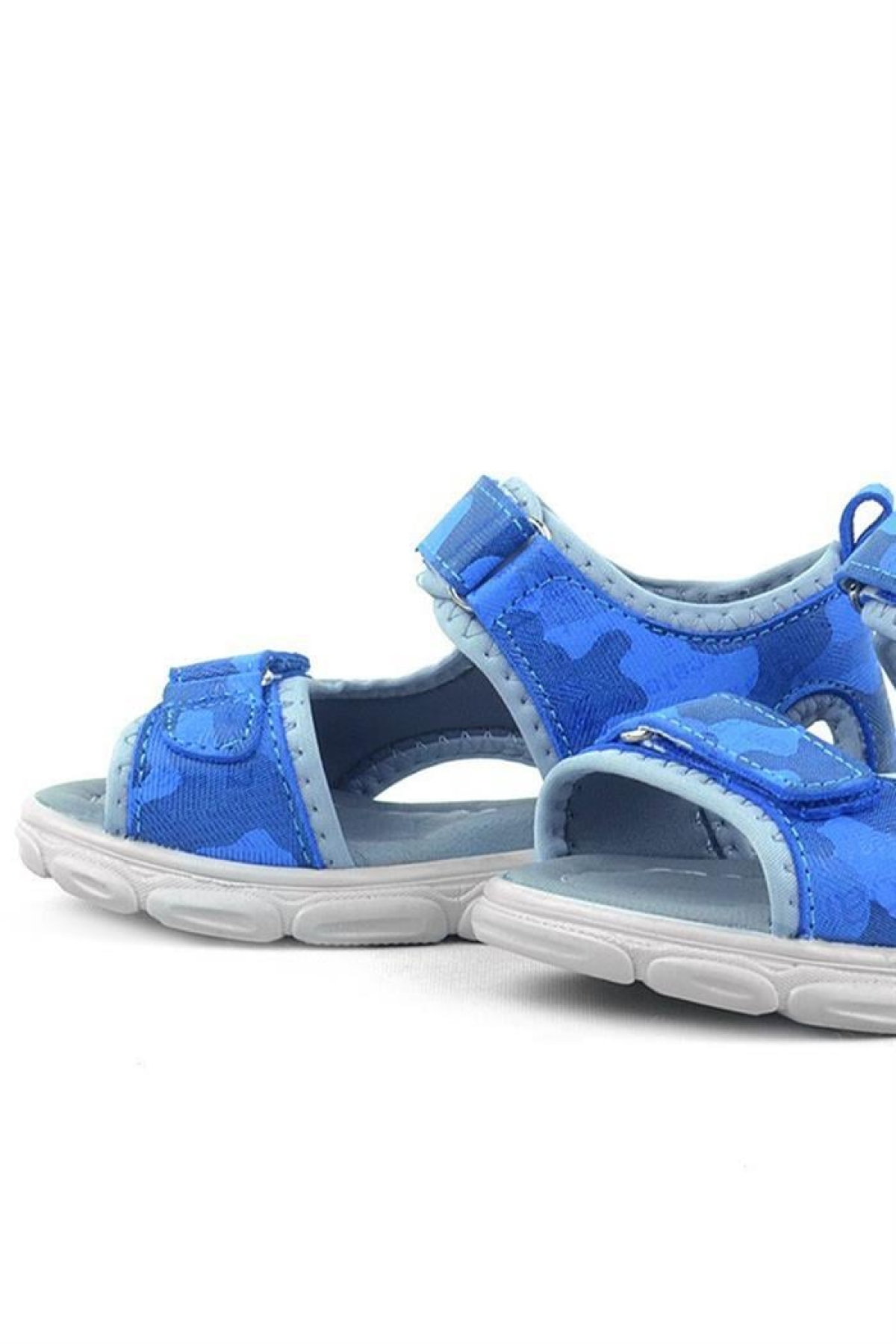 Wisps Hakiki Deri Mavi Kamuflaj Bebek Sandalet - Görsel 8
