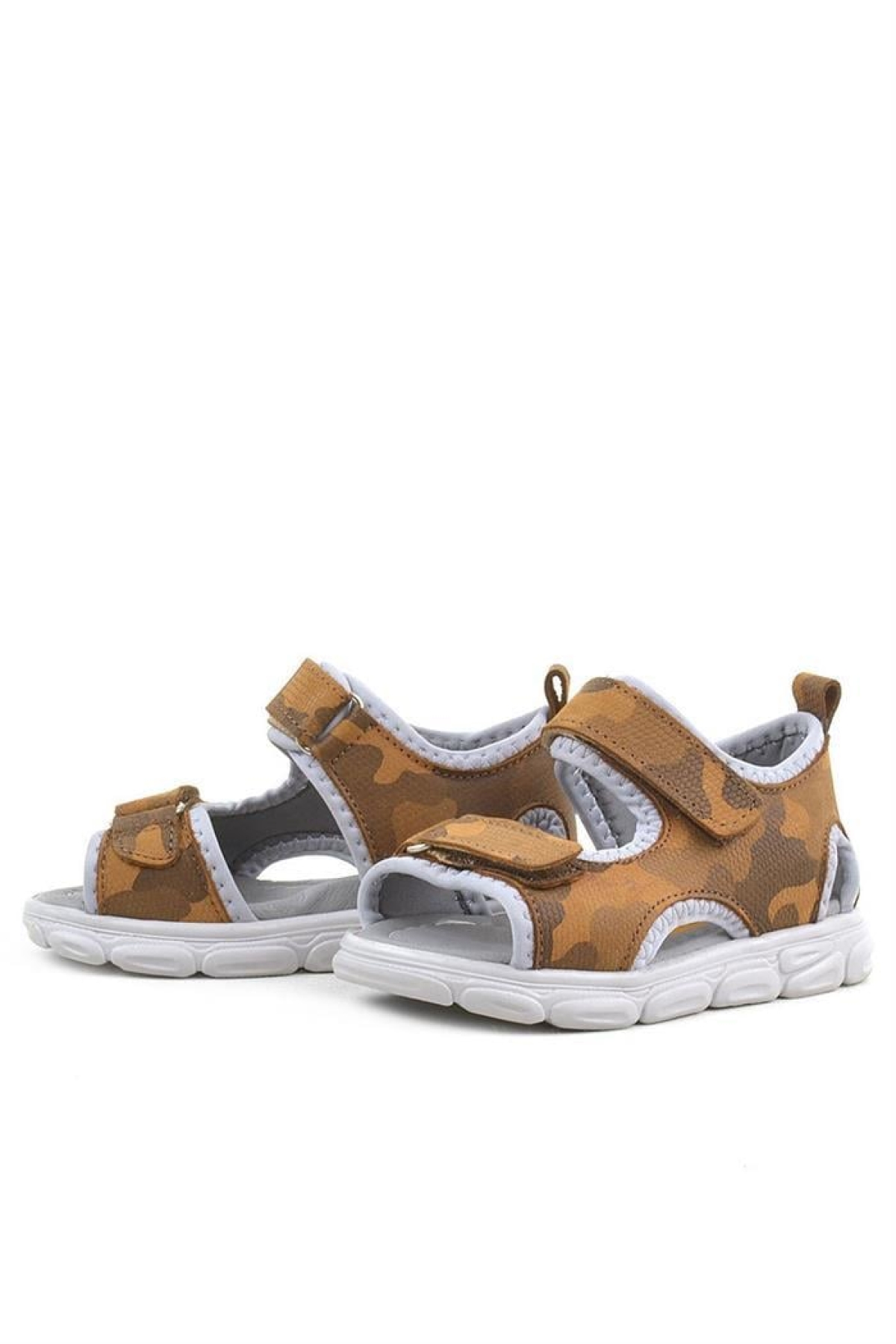Wisps Hakiki Deri Taba Kamuflaj Bebek Sandalet - Görsel 6