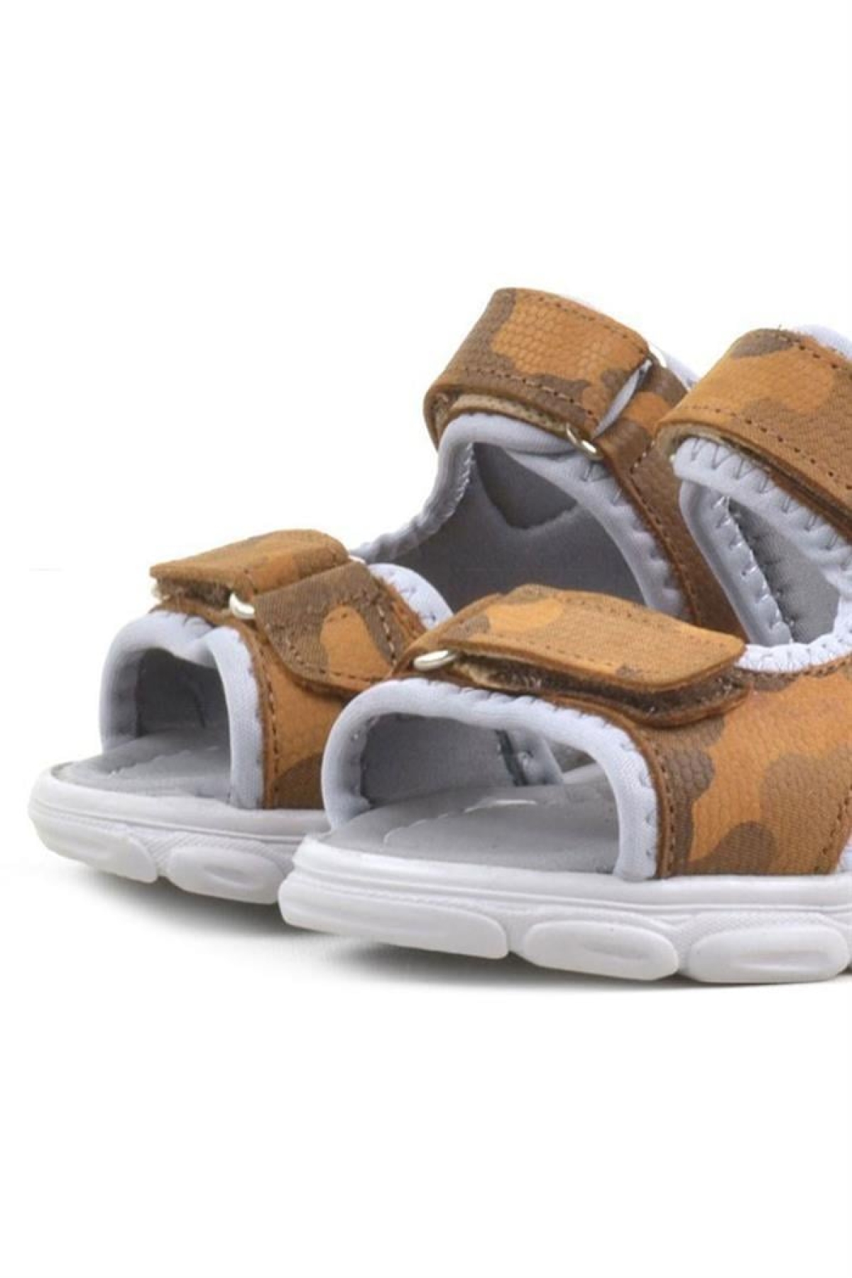 Wisps Hakiki Deri Taba Kamuflaj Bebek Sandalet - Görsel 7