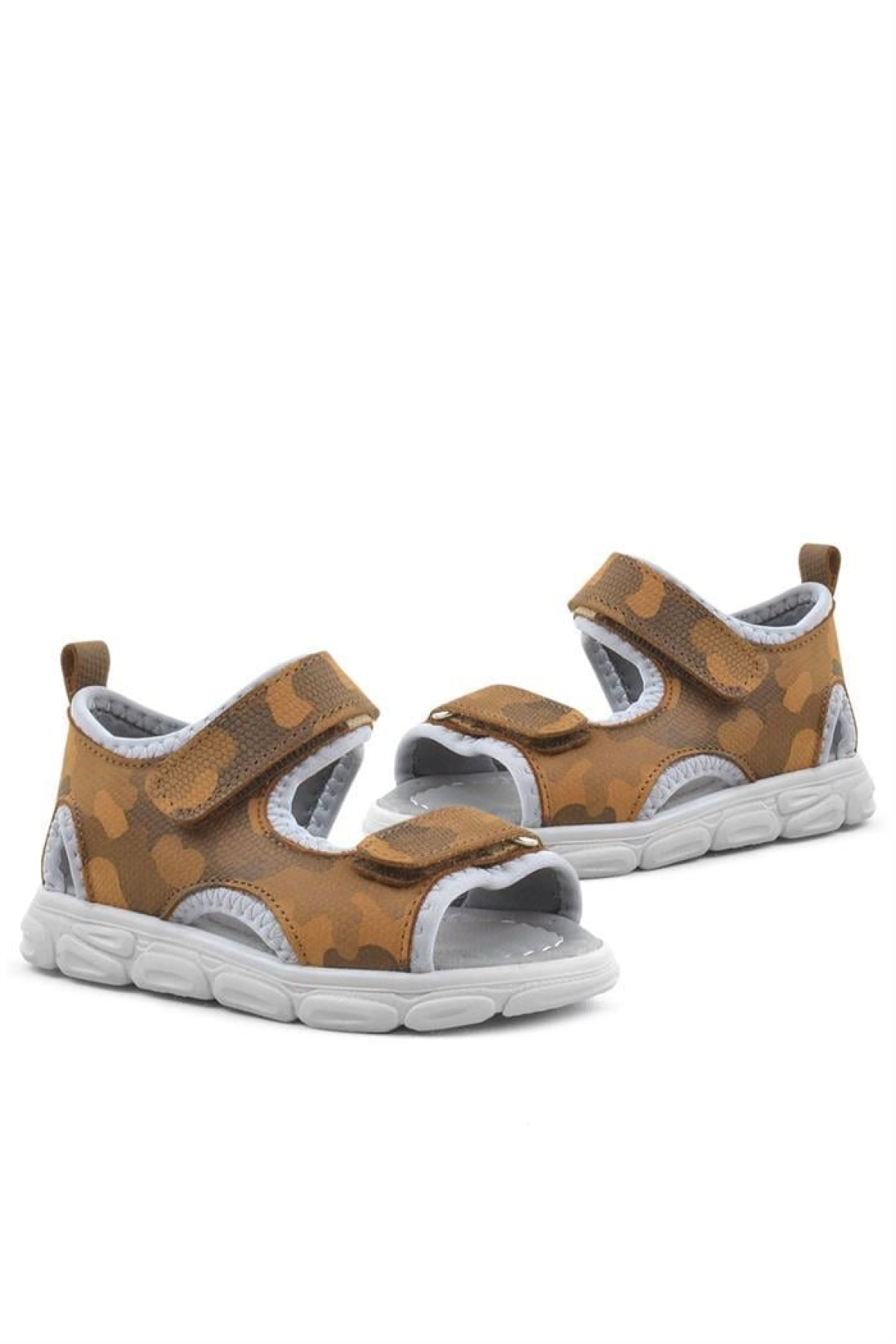 Wisps Hakiki Deri Taba Kamuflaj Bebek Sandalet - Görsel 8
