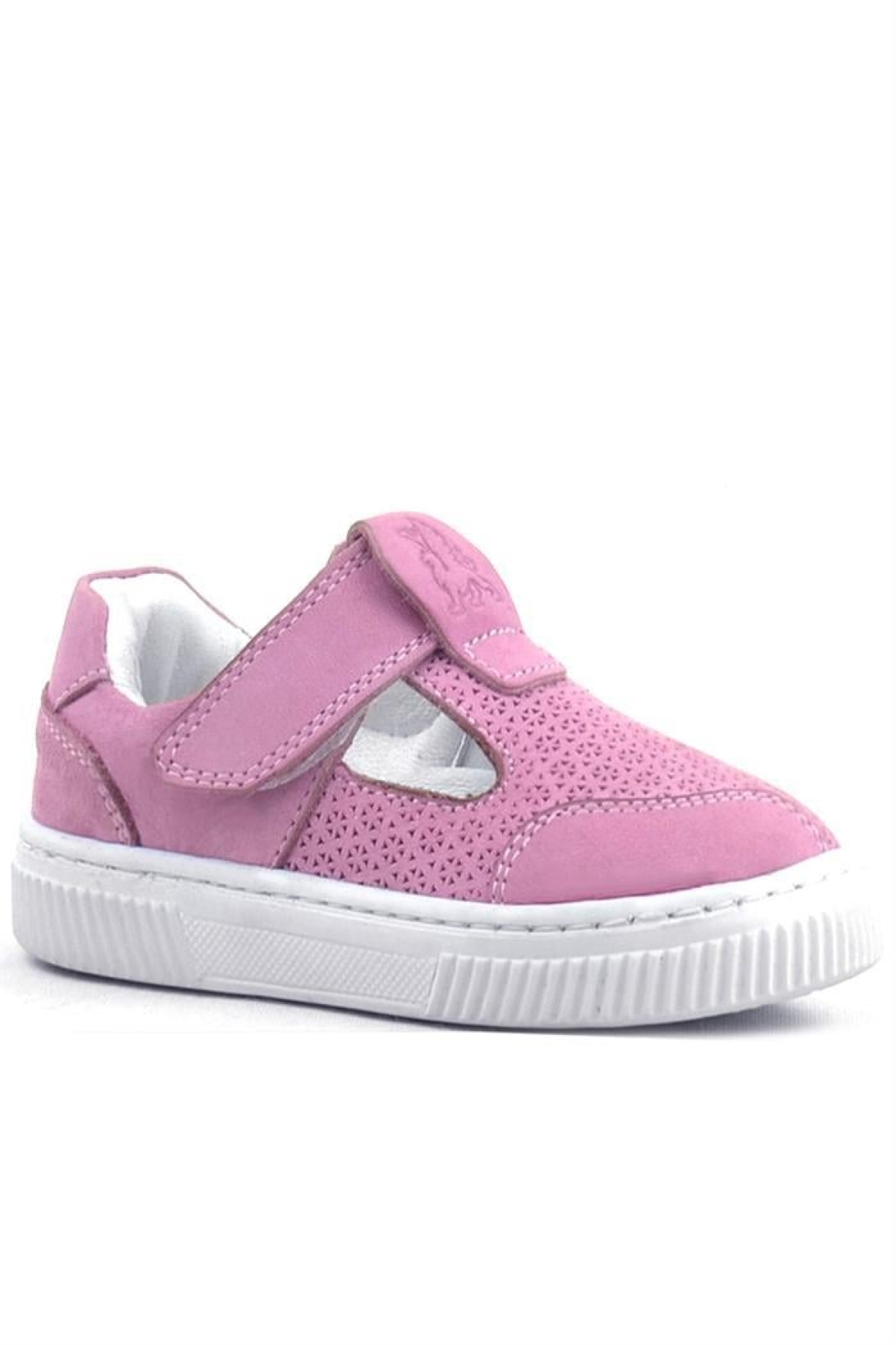 Bheem Hakiki Deri Pembe Cırtlı Bebek Sneaker Sandalet - Görsel 2