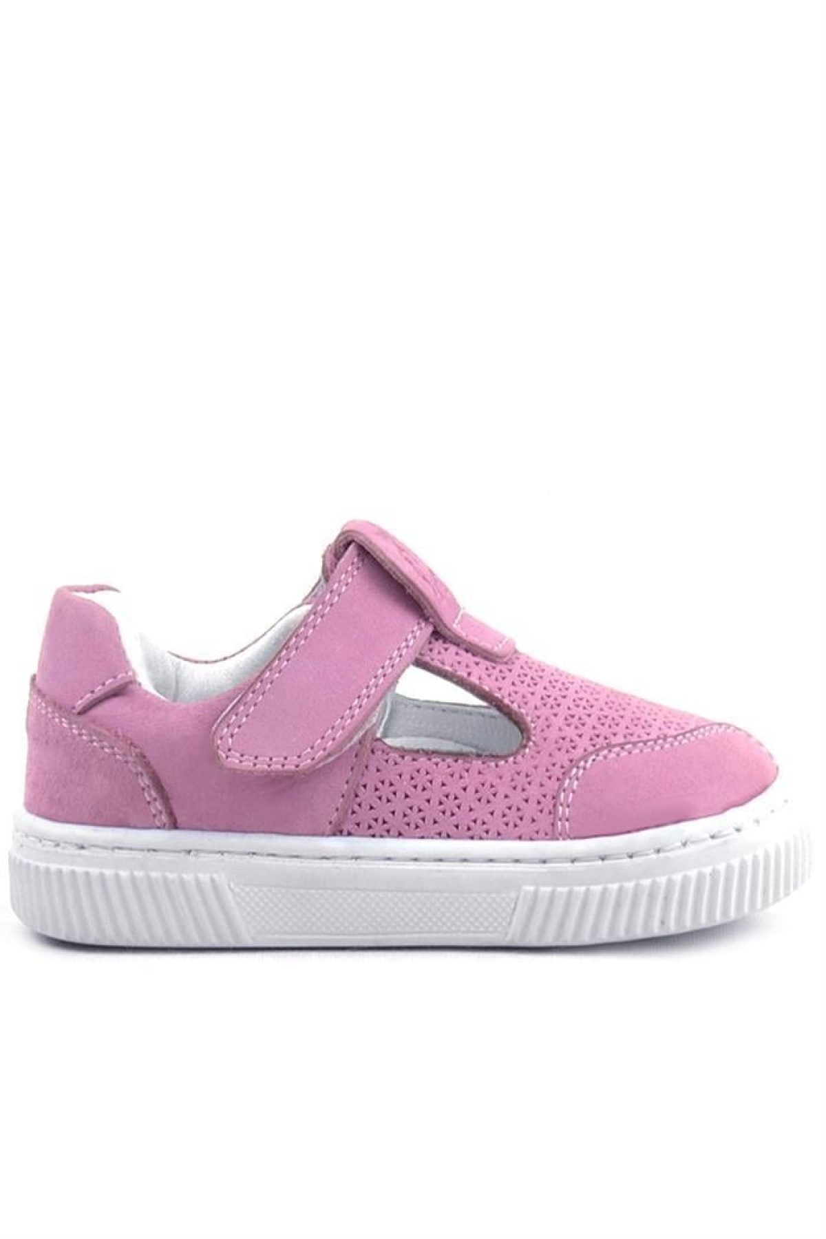 Bheem Hakiki Deri Pembe Cırtlı Bebek Sneaker Sandalet - Görsel 6