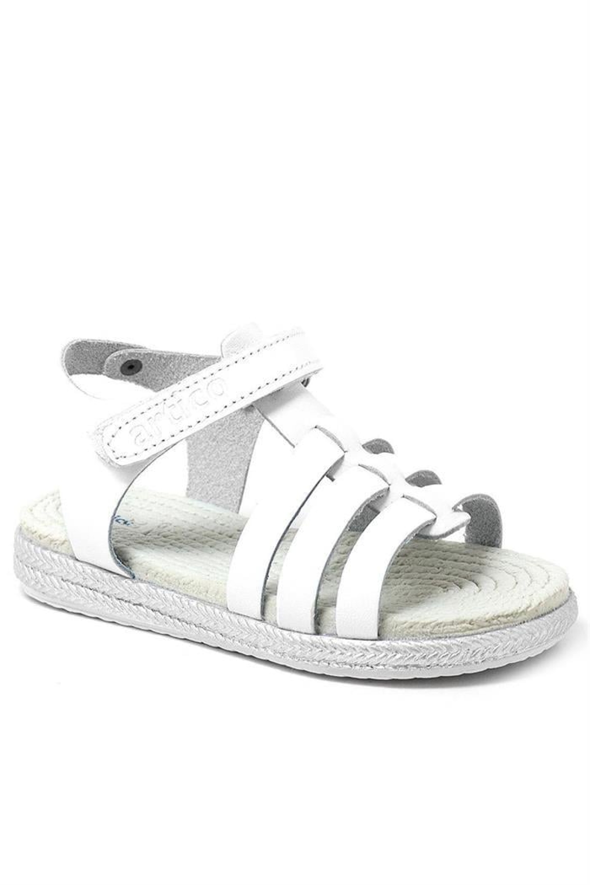 Artico Bellini Beyaz Hakiki Deri Vaketa Kız Çocuk Sandalet - Görsel 2