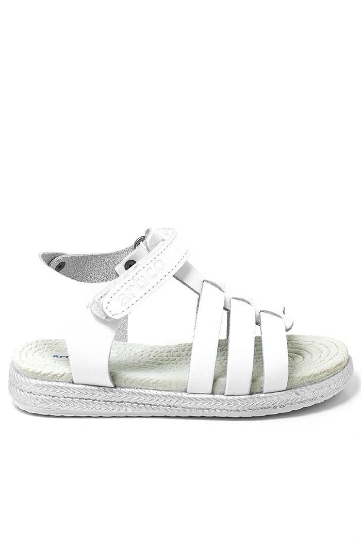Artico Bellini Beyaz Hakiki Deri Vaketa Kız Çocuk Sandalet - Görsel 3