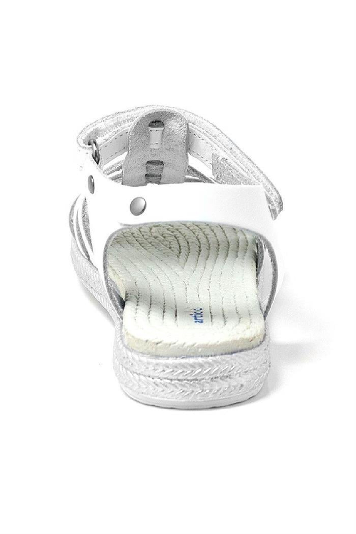 Artico Bellini Beyaz Hakiki Deri Vaketa Kız Çocuk Sandalet - Görsel 6