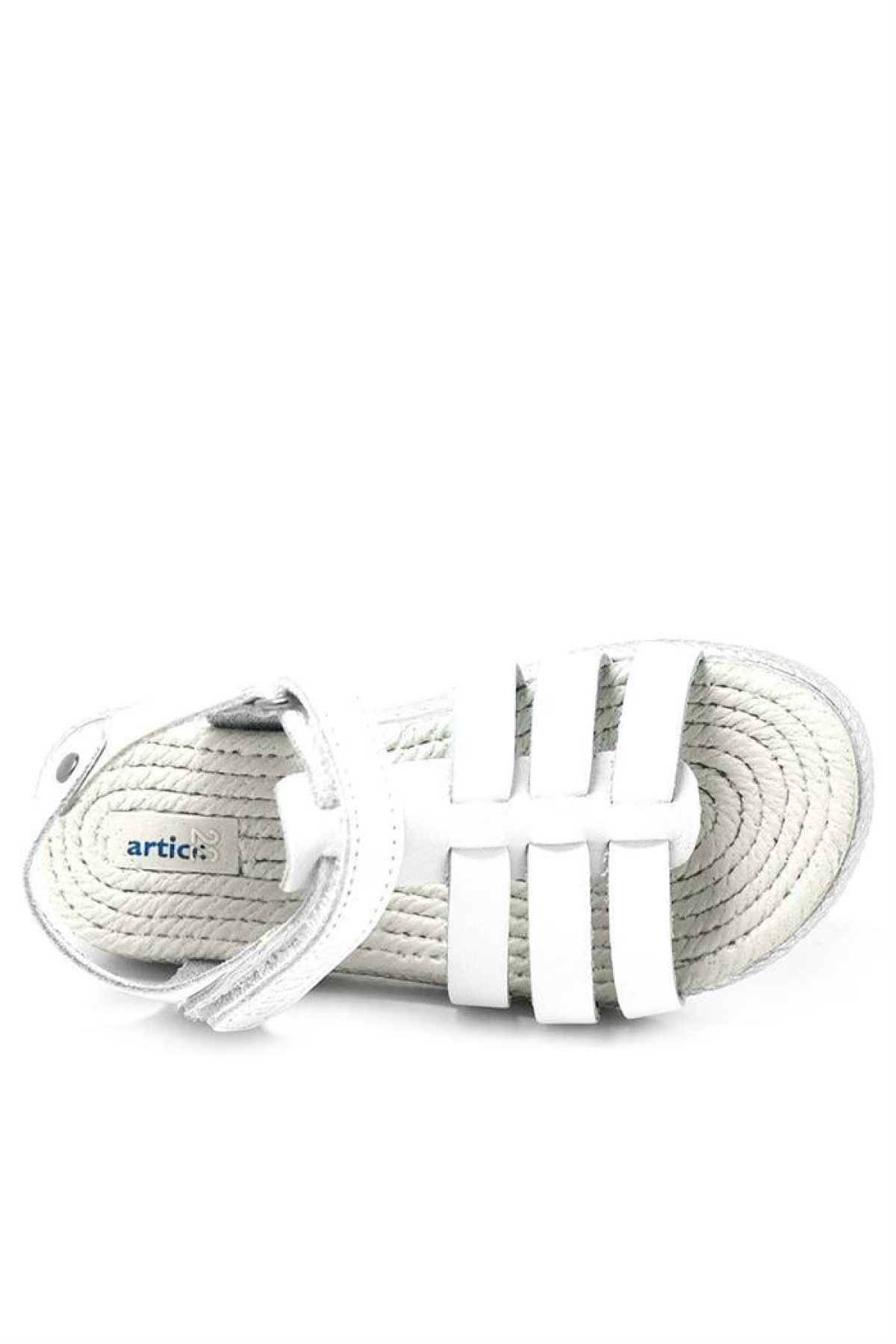 Artico Bellini Beyaz Hakiki Deri Vaketa Kız Çocuk Sandalet - Görsel 7