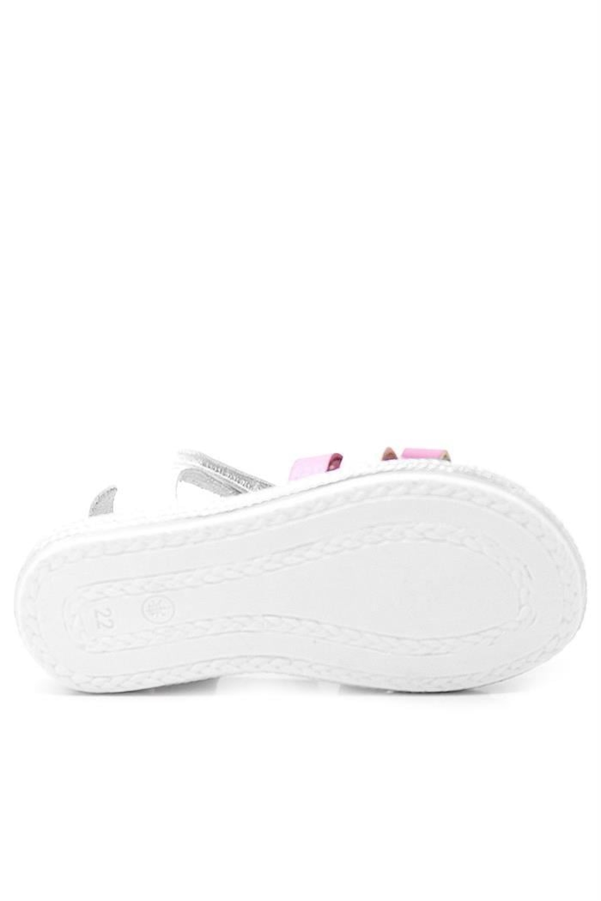 Artico Bellini Vaketa Hakiki Deri Beyaz Fuşya Pembe Kız Bebek Çocuk Sandalet - Görsel 7