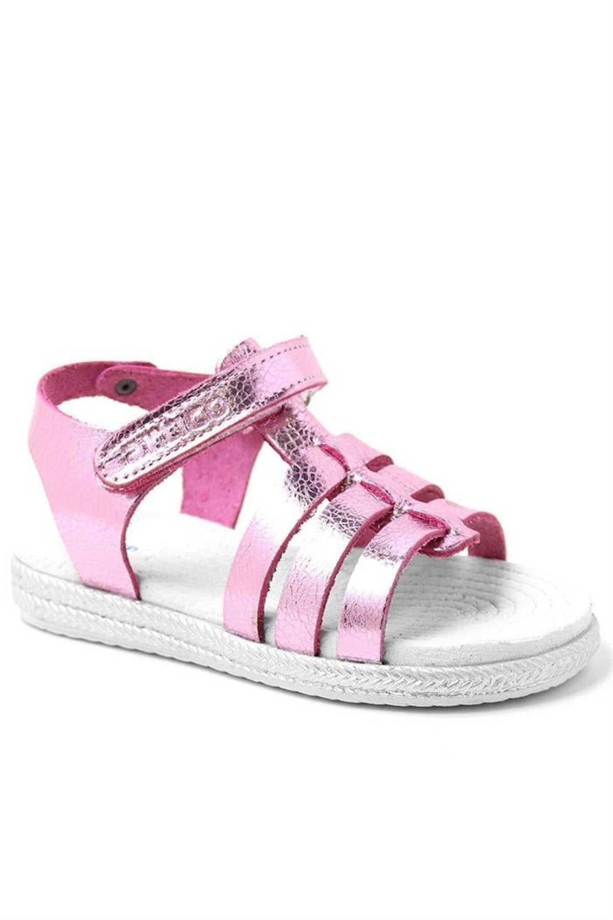 Artico Bellini Vaketa Hakiki Deri Fuşya Pembe Kız Bebek Çocuk Sandalet - Görsel 2