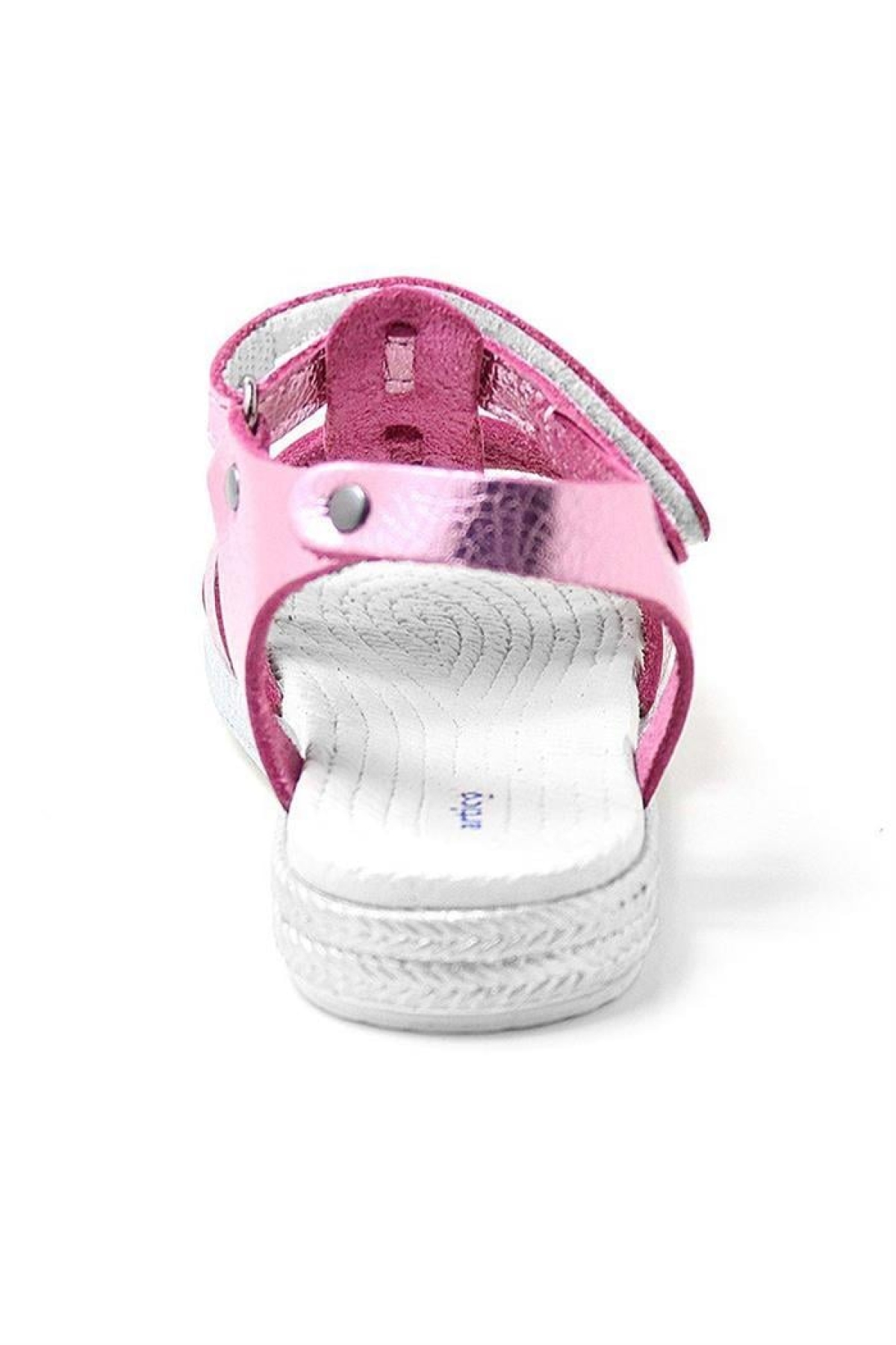 Artico Bellini Vaketa Hakiki Deri Fuşya Pembe Kız Bebek Çocuk Sandalet - Görsel 6