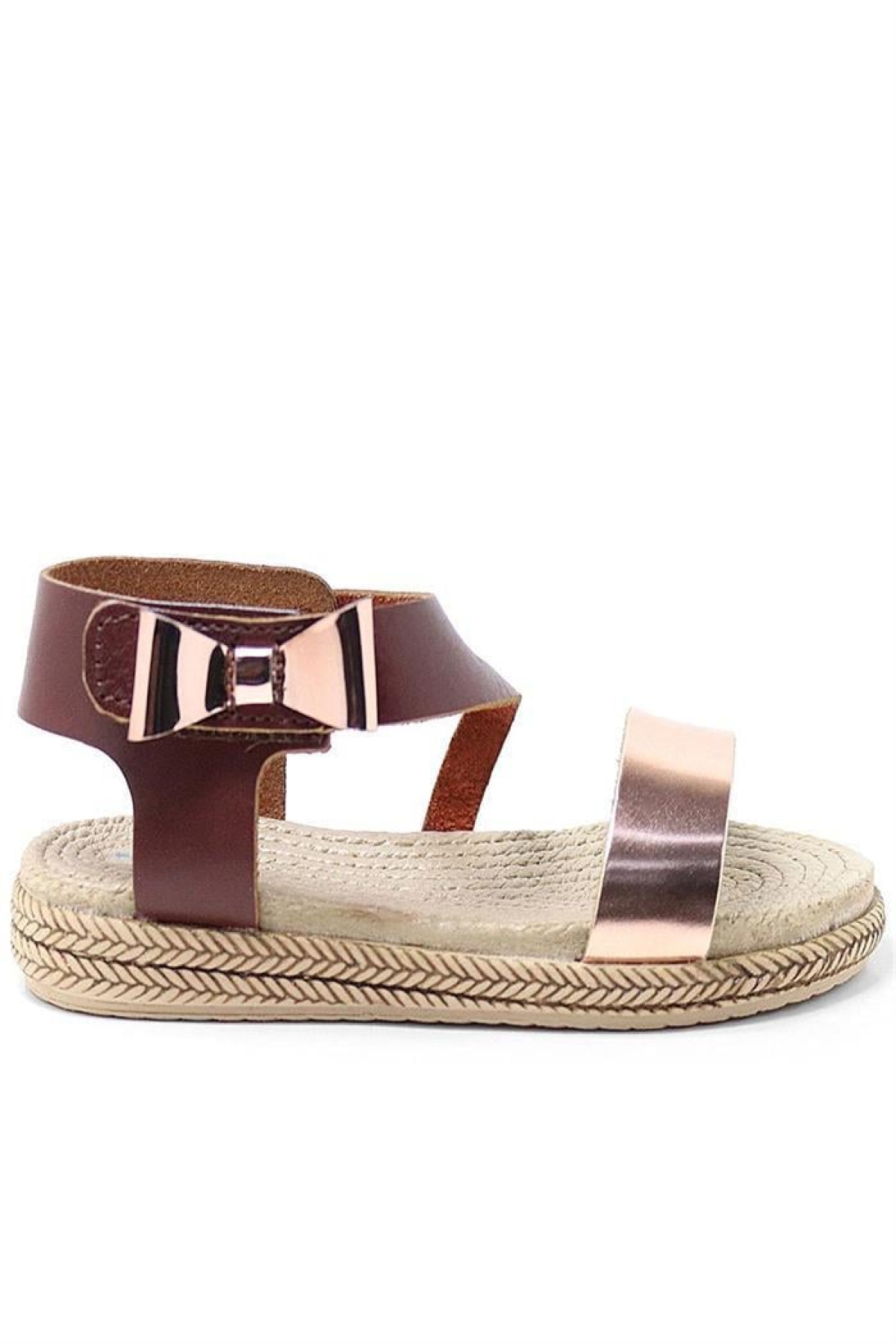 Artico Elenis Hakiki Deri Kahverengi Bakır Kız Bebek Sandalet - Görsel 3