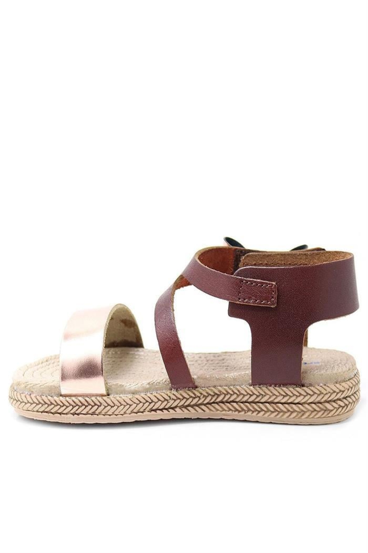 Artico Elenis Hakiki Deri Kahverengi Bakır Kız Bebek Sandalet - Görsel 4