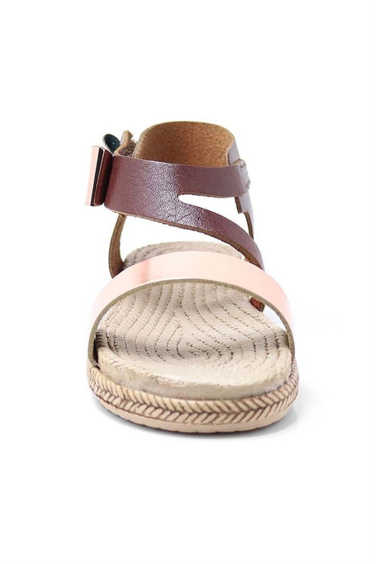 Artico Elenis Hakiki Deri Kahverengi Bakır Kız Bebek Sandalet - Görsel 5