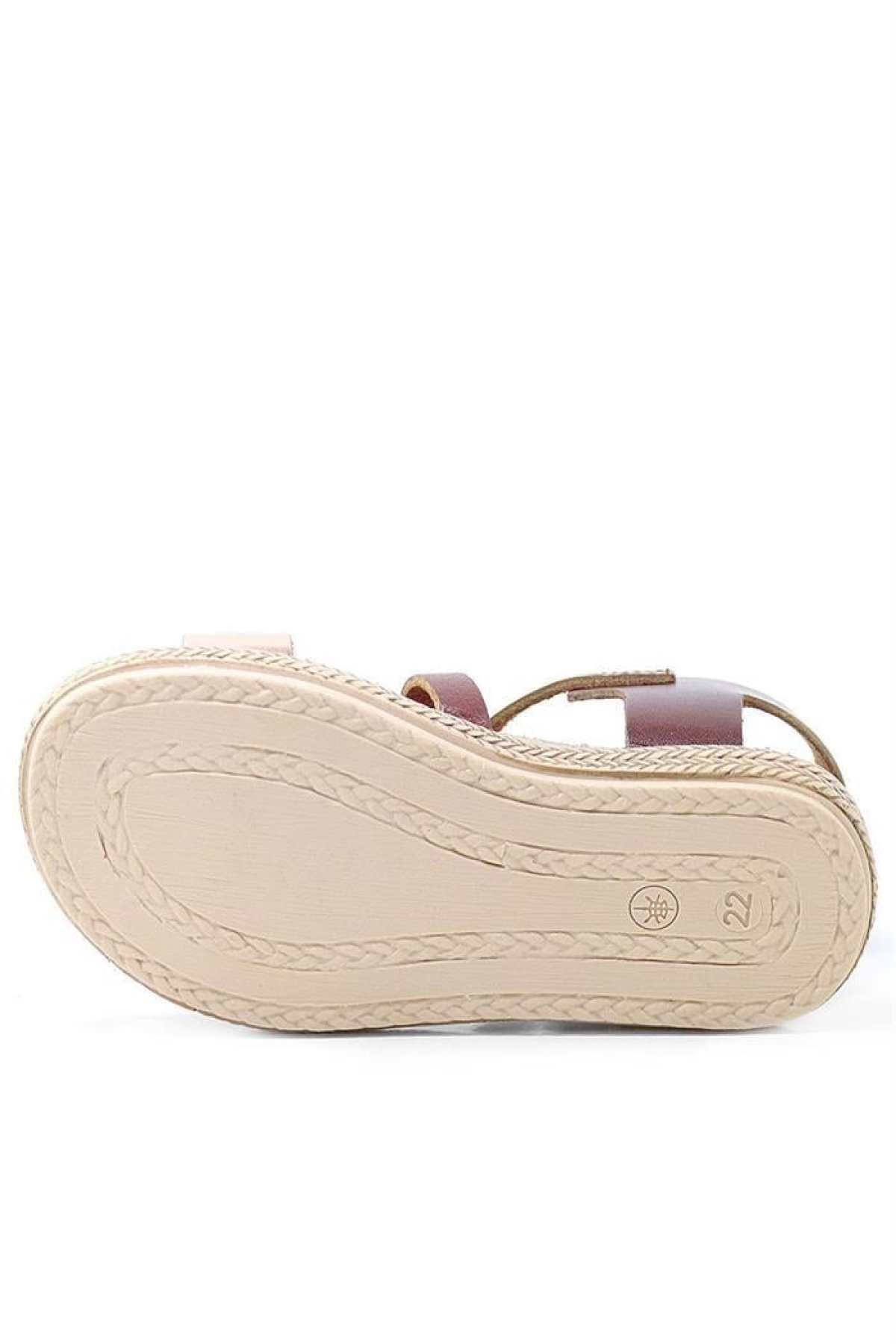 Artico Elenis Hakiki Deri Kahverengi Bakır Kız Bebek Sandalet - Görsel 8