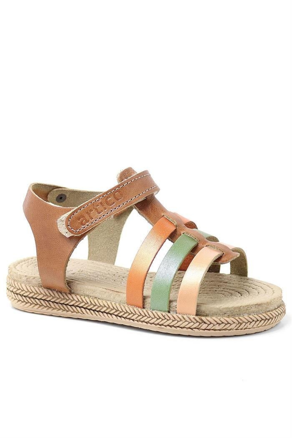 Artico Bellini Hakiki Deri Taba Vaketa Kız Bebek Çocuk Sandalet - Görsel 2