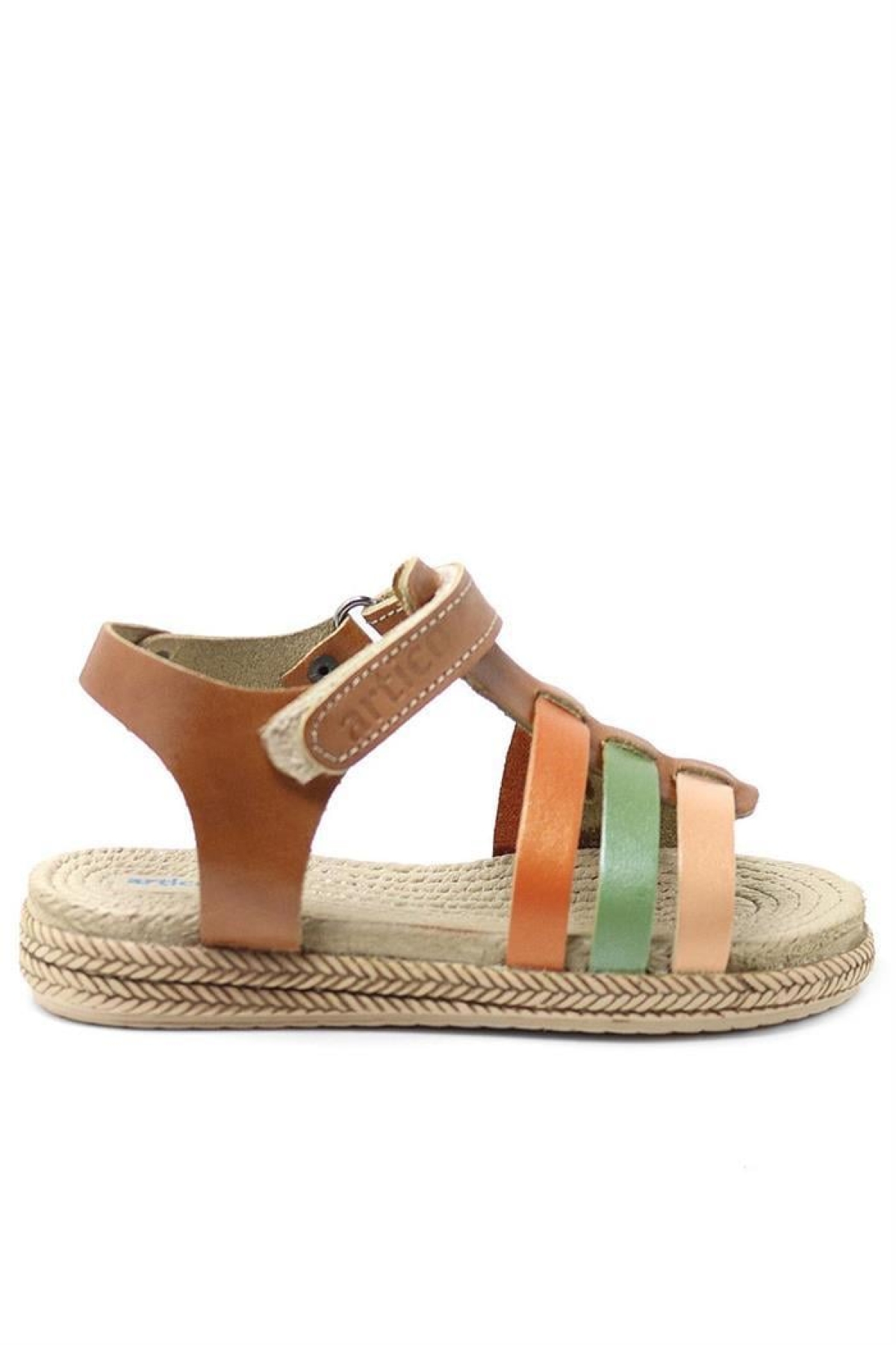 Artico Bellini Hakiki Deri Taba Vaketa Kız Bebek Çocuk Sandalet - Görsel 3
