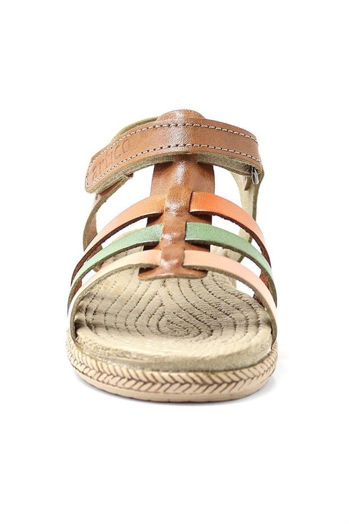 Artico Bellini Hakiki Deri Taba Vaketa Kız Bebek Çocuk Sandalet - Görsel 5