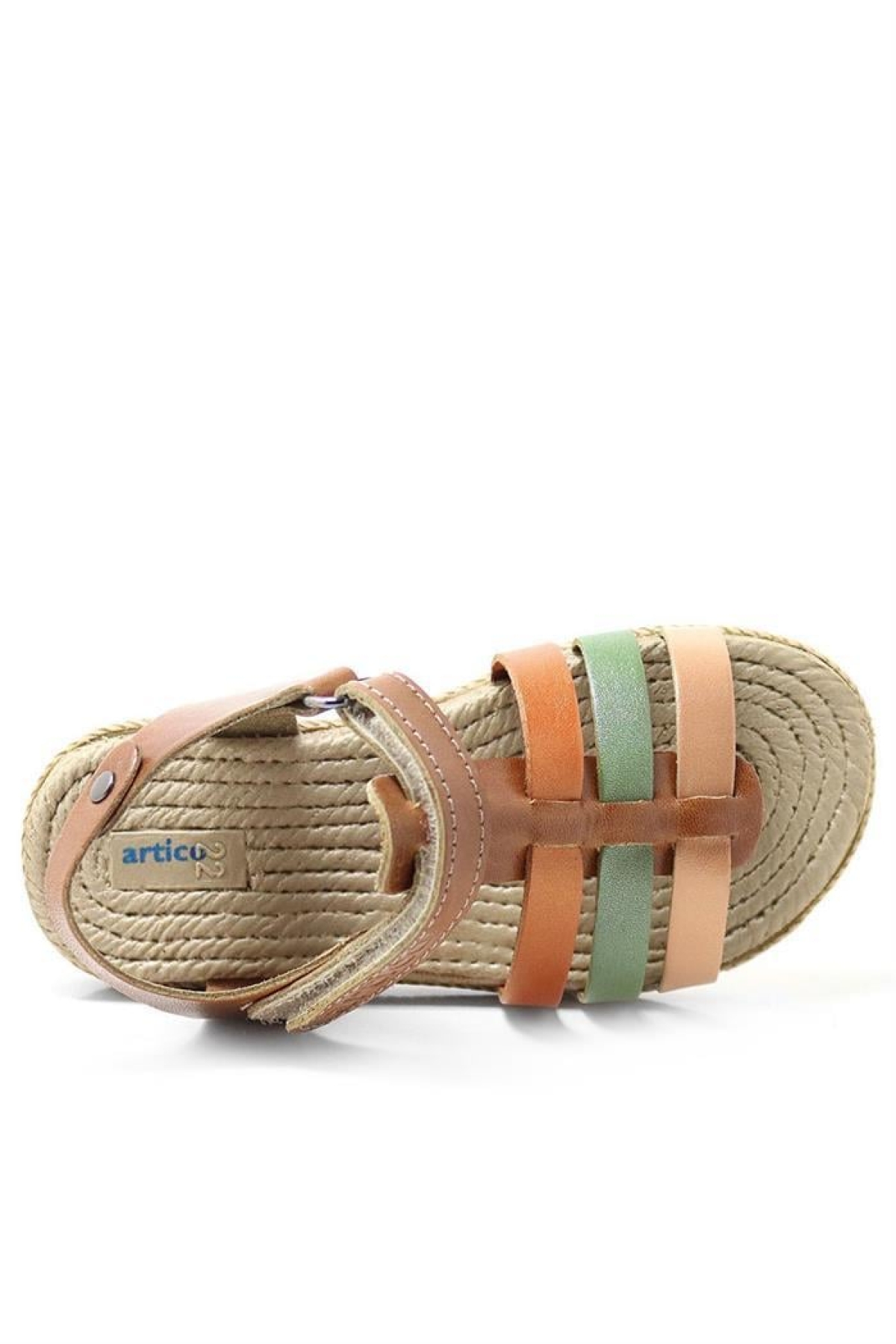 Artico Bellini Hakiki Deri Taba Vaketa Kız Bebek Çocuk Sandalet - Görsel 7