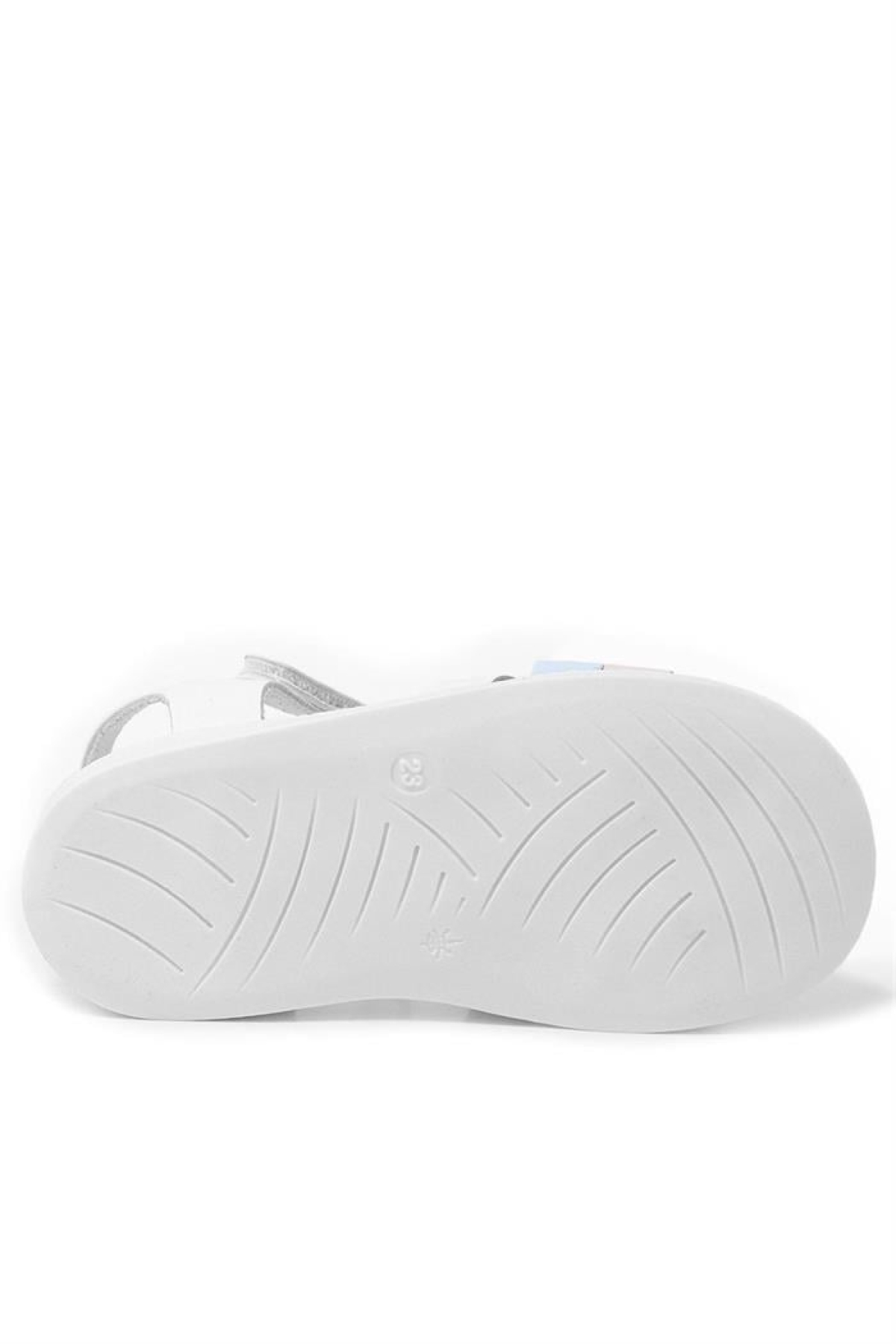 Artico Alexia Hakiki Deri Vaketa Pembe Beyaz Kız Bebek Sandalet - Görsel 5