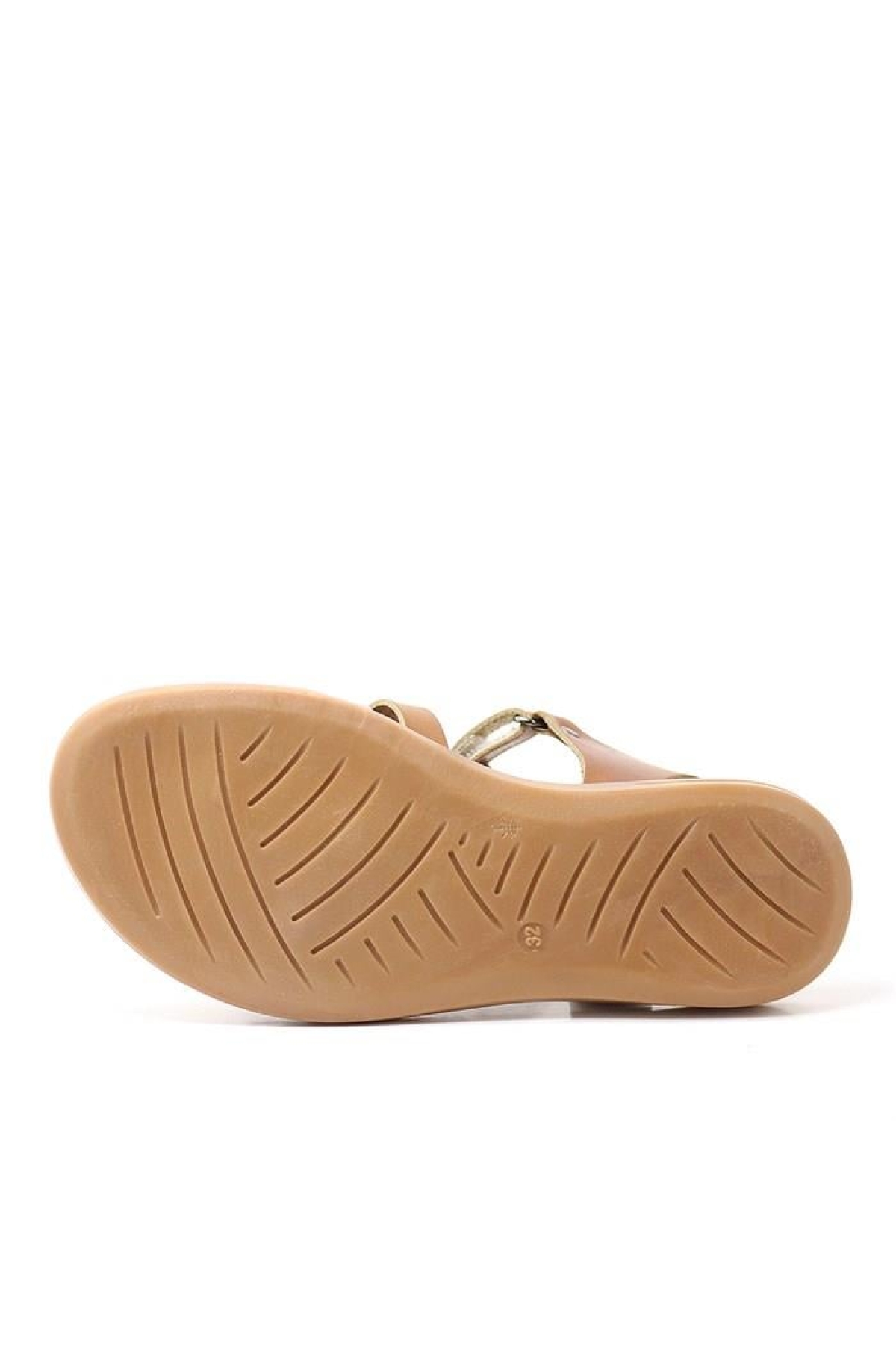 Artico Bellini Hakiki Deri Vaketa Kahve Taba Kız Çocuk Sandalet - Görsel 8