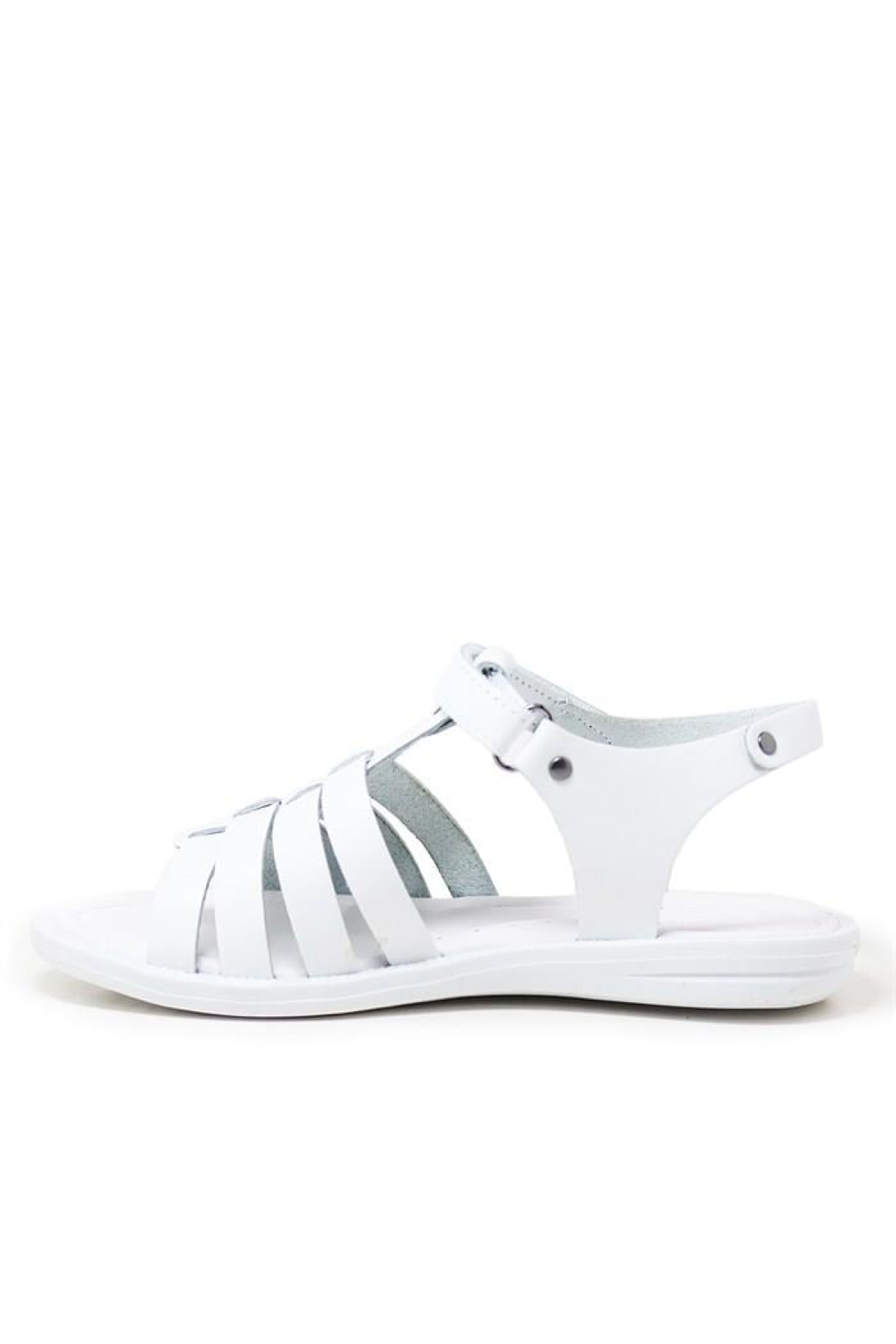 Artico Bellini Beyaz Hakiki Deri Vaketa Kız Çocuk Sandalet - Görsel 4