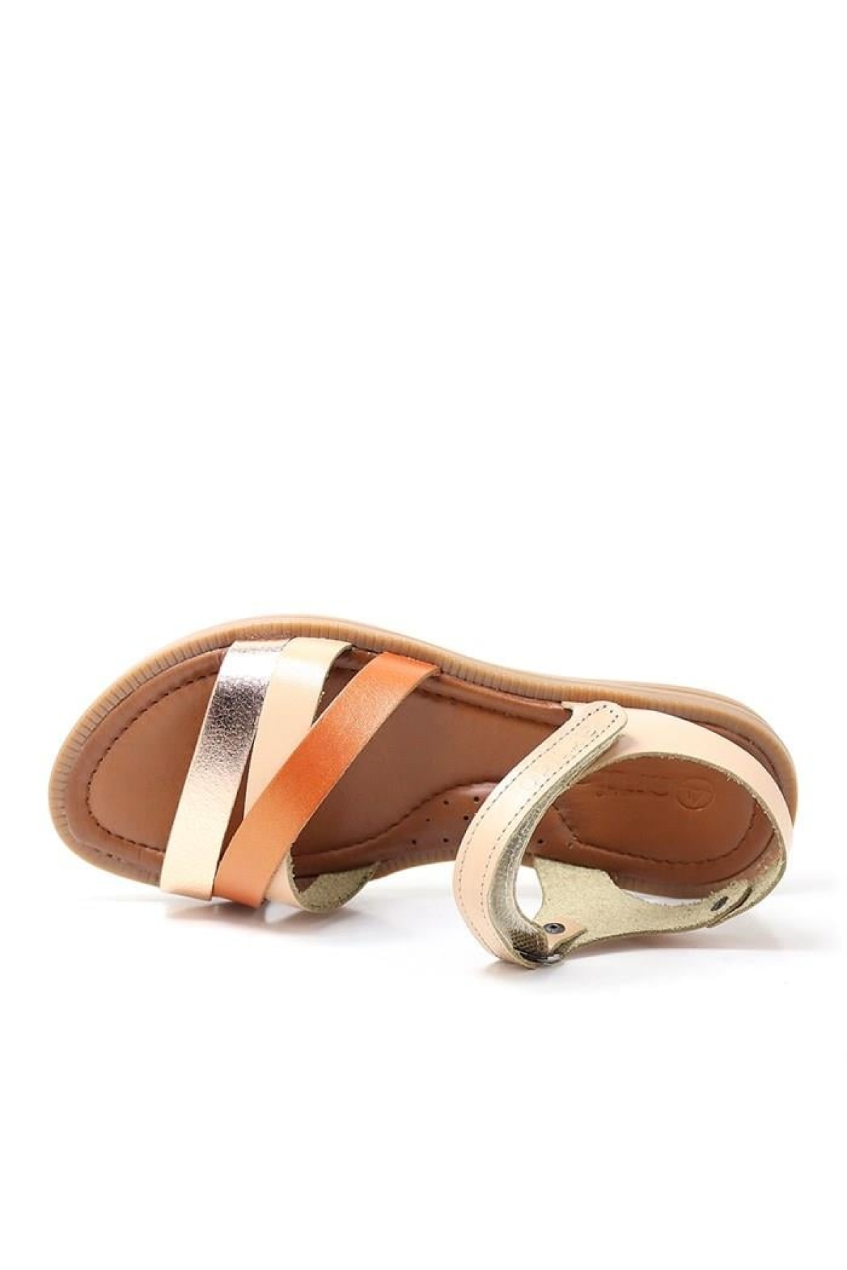 Artico Alexia Hakiki Deri Vaketa Taba Kız Çocuk Sandalet - Görsel 7