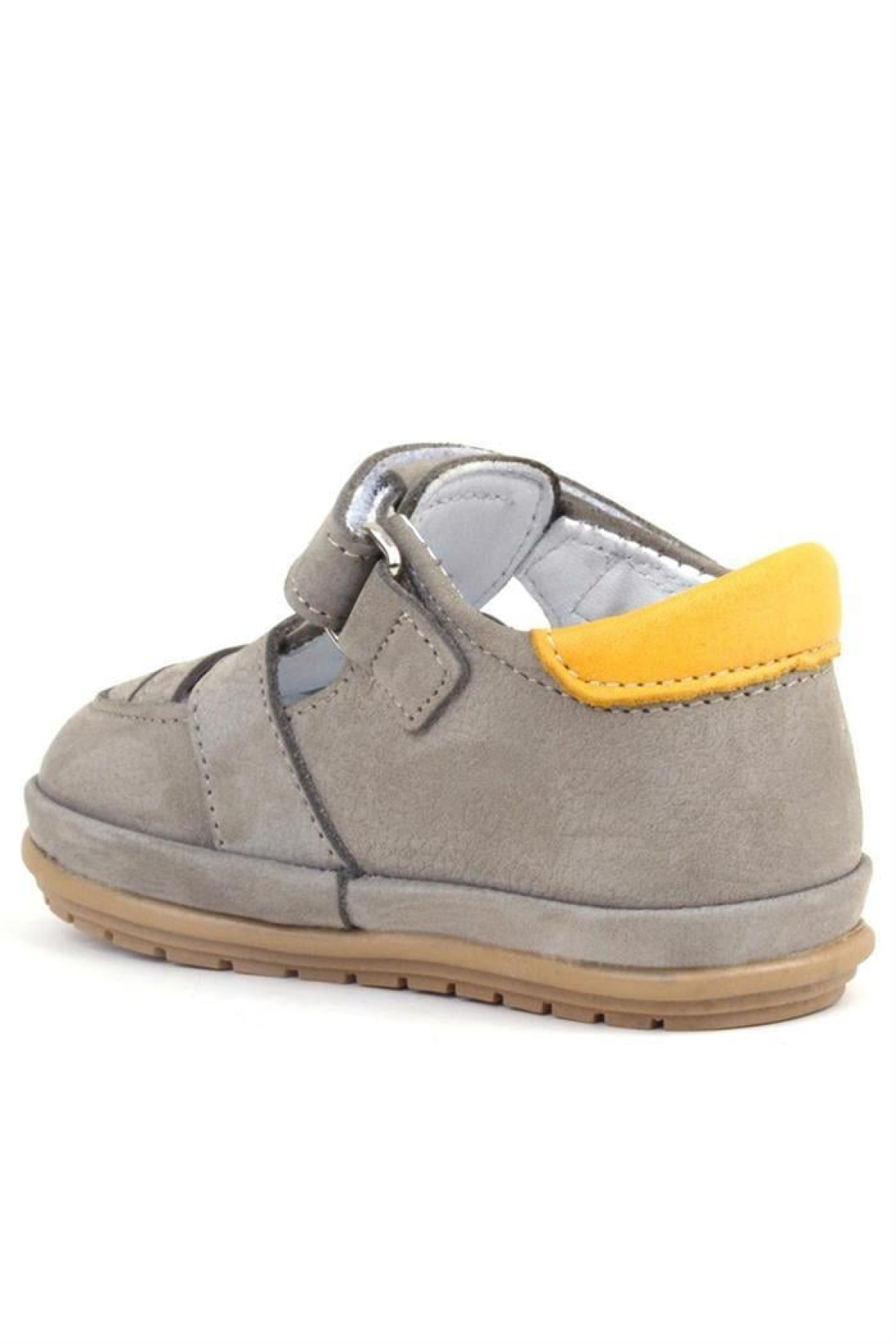 Muppet Hakiki Deri Kum Rengi Cırtlı Anatomik Bebek Sandalet Ayakkabı - Görsel 4