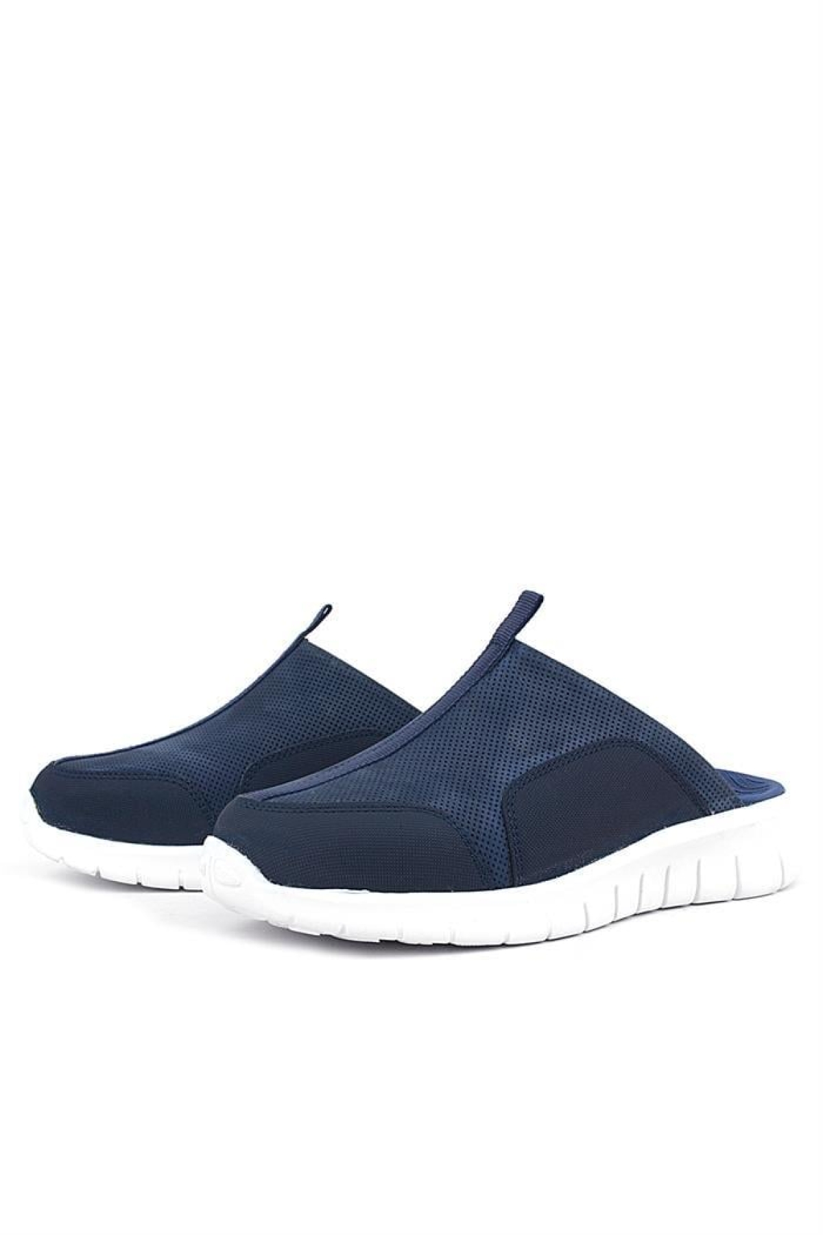 Medikal Hakiki Deri Koyu Lacivert Comfort Spor Terlik - Görsel 5