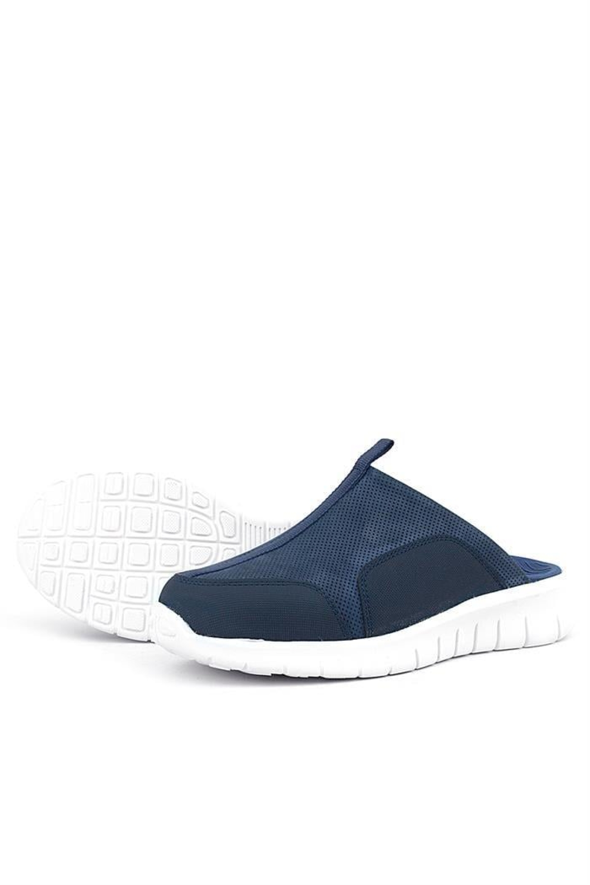 Medikal Hakiki Deri Koyu Lacivert Comfort Spor Terlik - Görsel 7