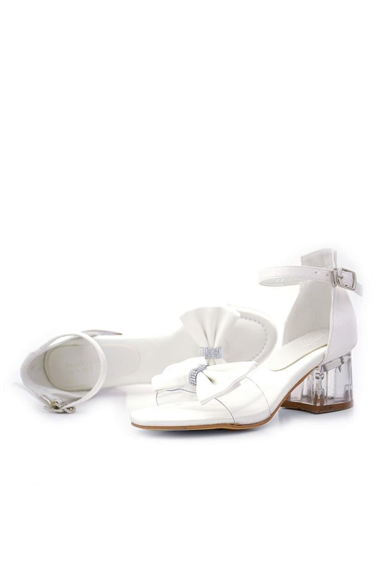 Jessie Sedef Saten Kurdeleli Kız Çocuk Topuklu Ayakkabı - Görsel 9