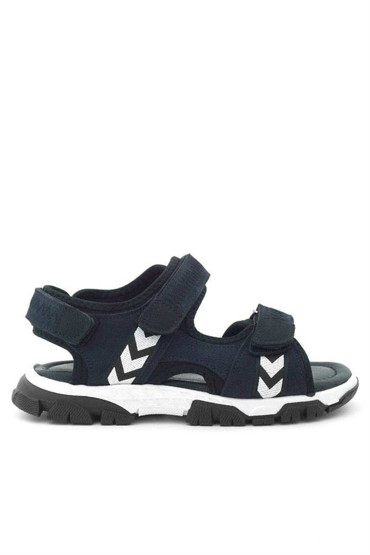 Hakiki Deri Lacivert Siyah Cırt Cırtlı Erkek Çocuk Sandalet - Görsel 4