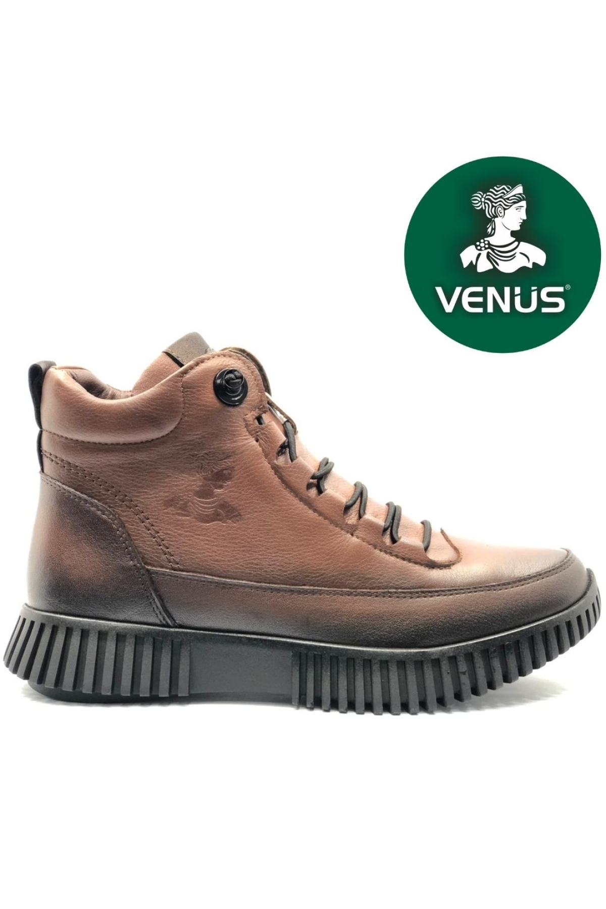 Melessa Hakiki Deri Düz Kaymaz Taban Ortopedik Kadın Bot - Görsel 3